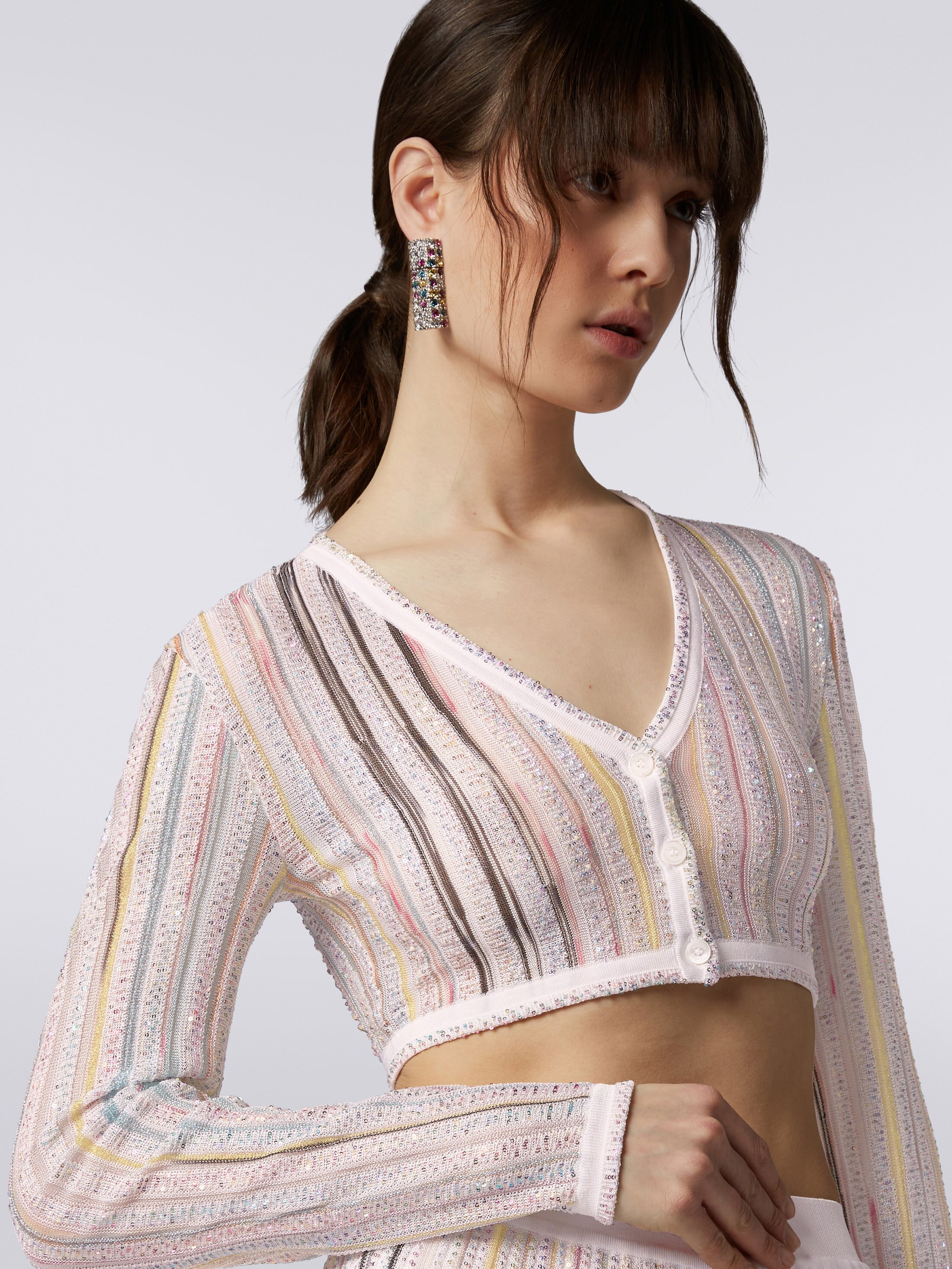 新品　ミッソーニのシルバーカーディガン 夜に活躍するエレガントなレディースカーディガン＆ニット | Missoni