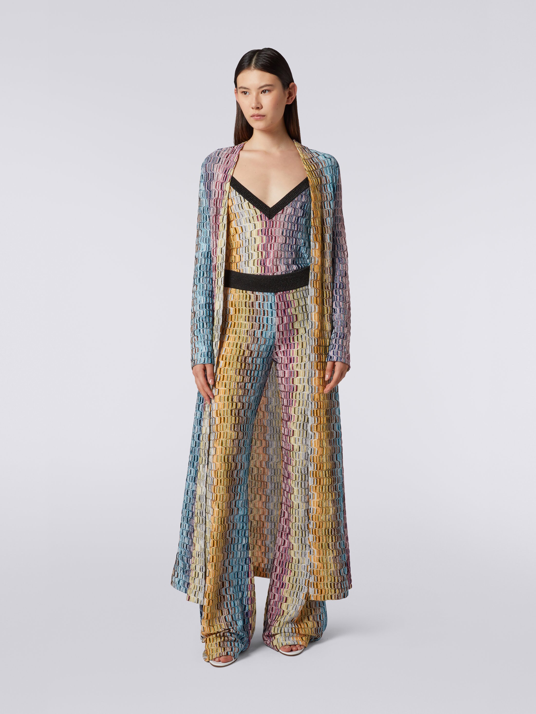 商品についてM MISSONI ロングカーディガン ニット ジャケット マルチ