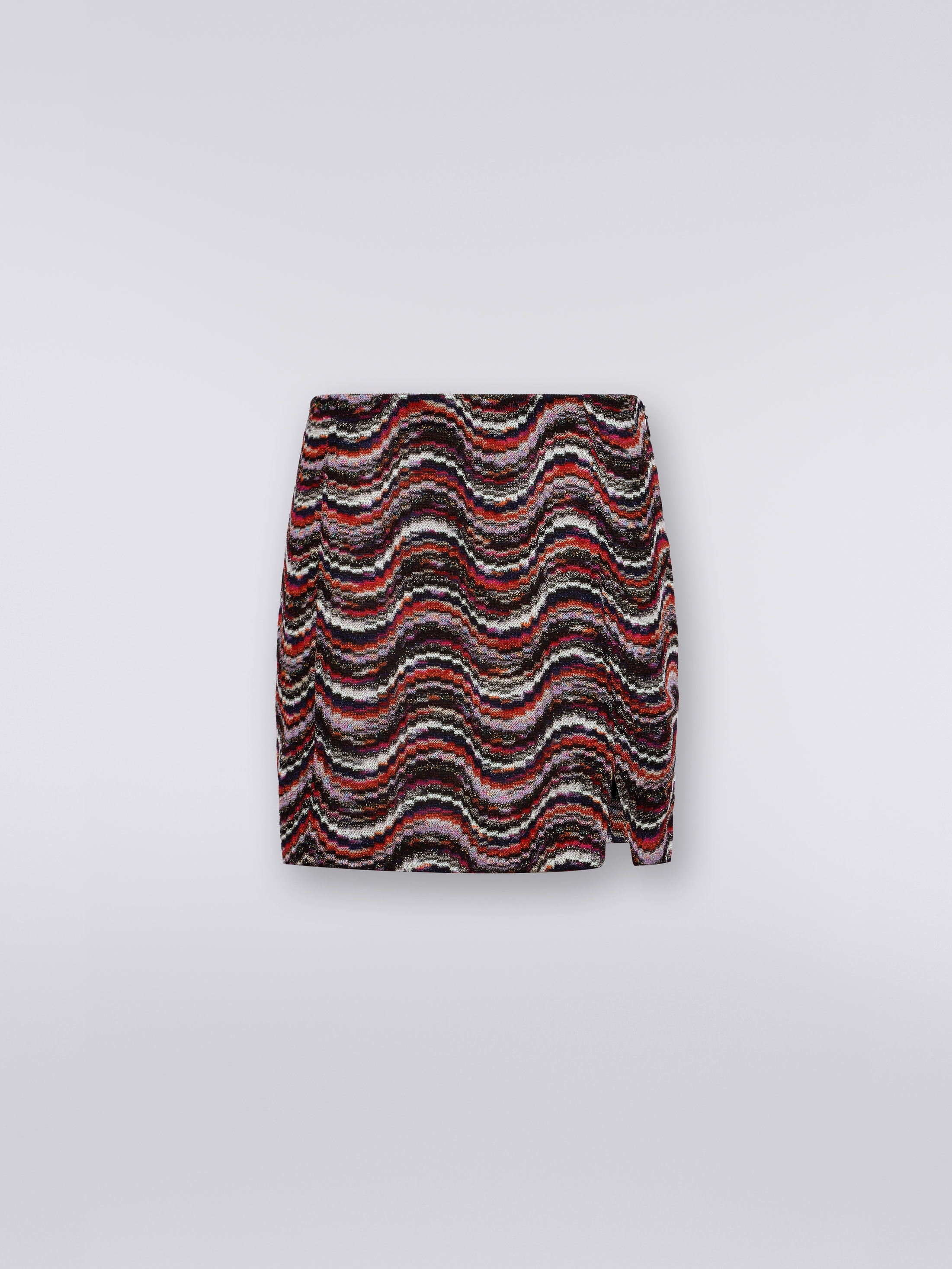 Viscose miniskirt with wave pattern and lurex Multicoloured | Missoni