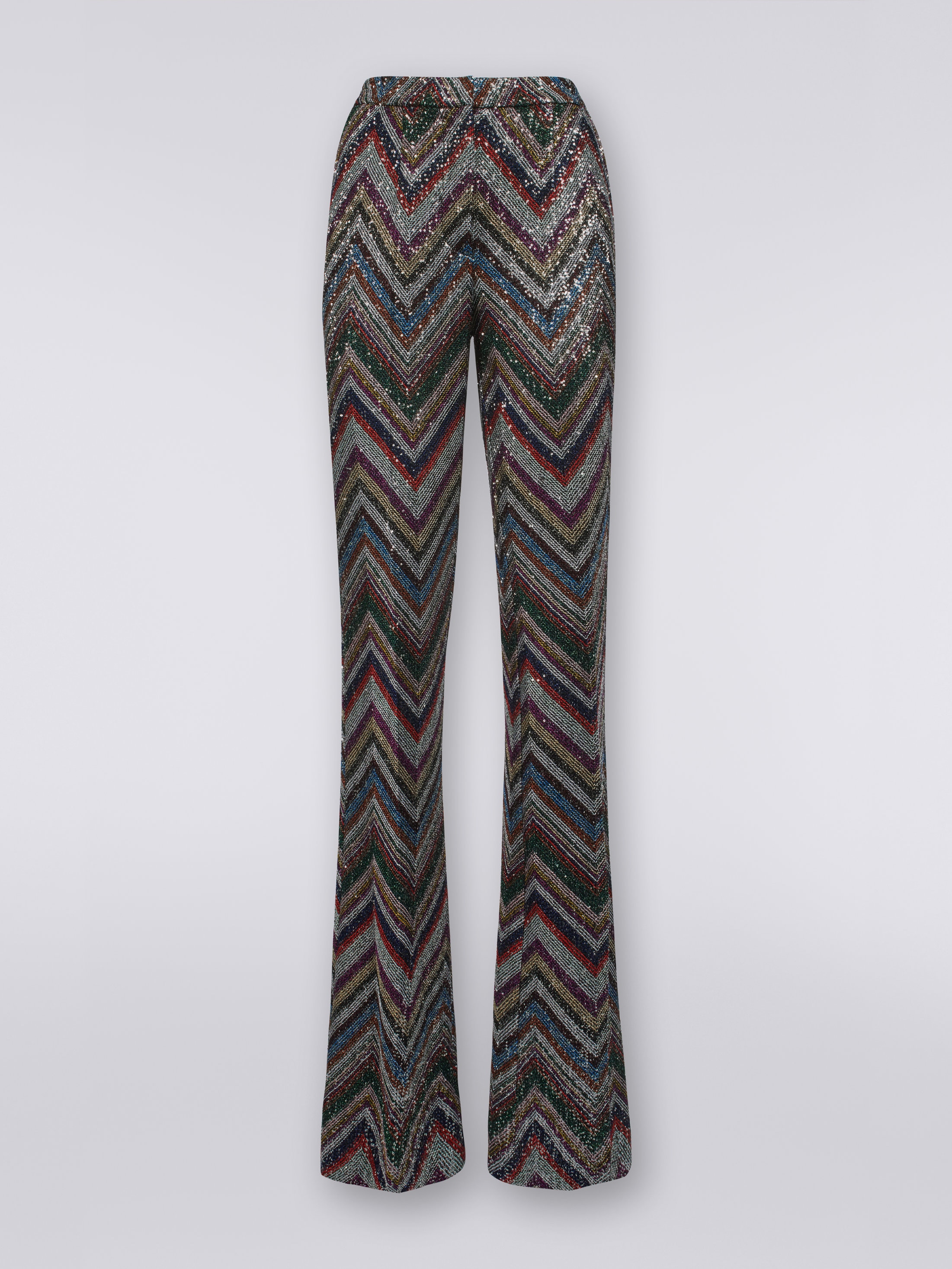【関税込み】missoni Sequin pants Missoni sequin-embellished Flared Knit Trousers | Purple