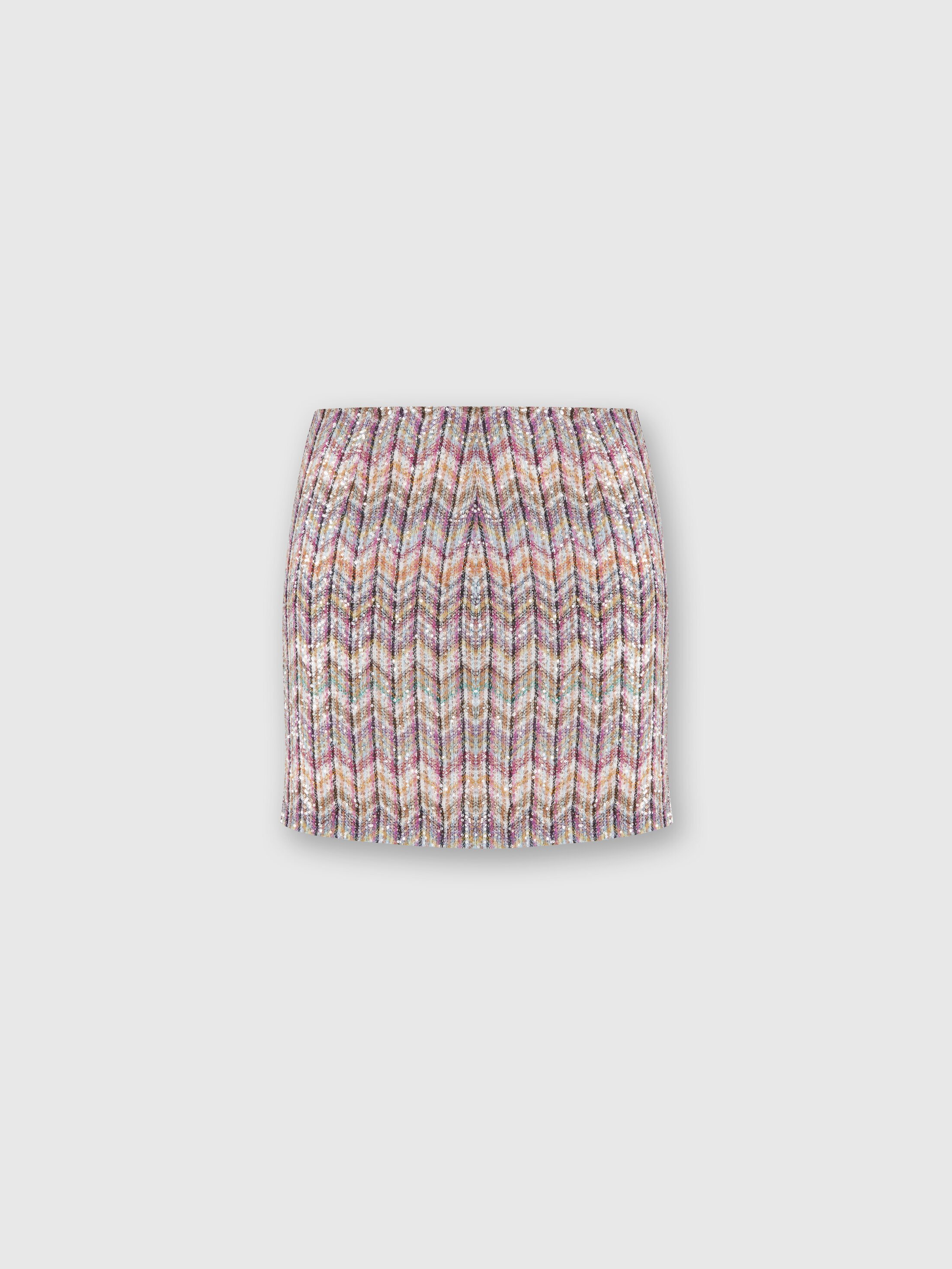 ✨ 限定生産コレクション✨　MISSONI 　パッチワークスカート　★美品★ Zigzag cotton blend miniskirt with sequins