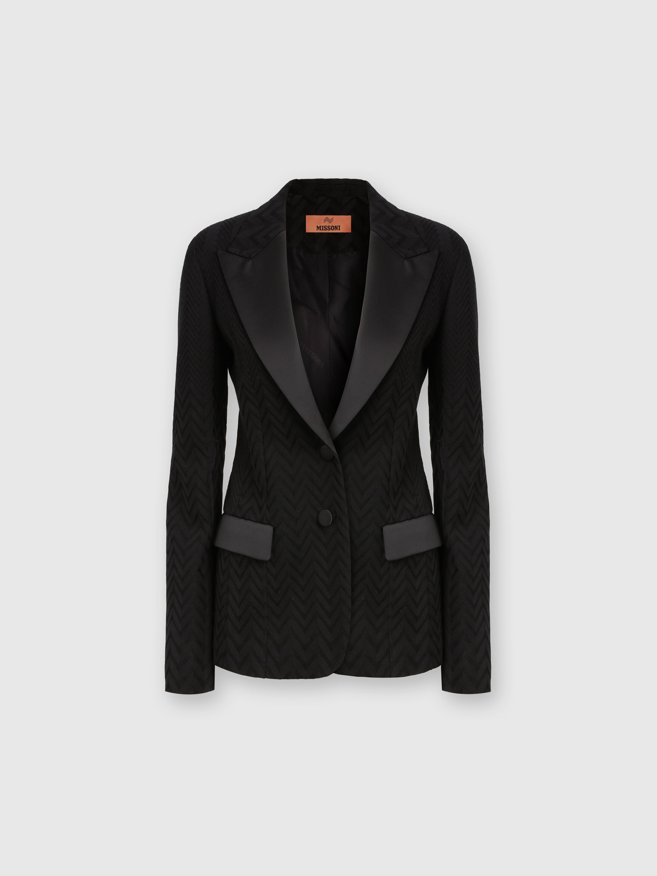 Missoni Lapel Long-sleeved Suit Jacket In Black
