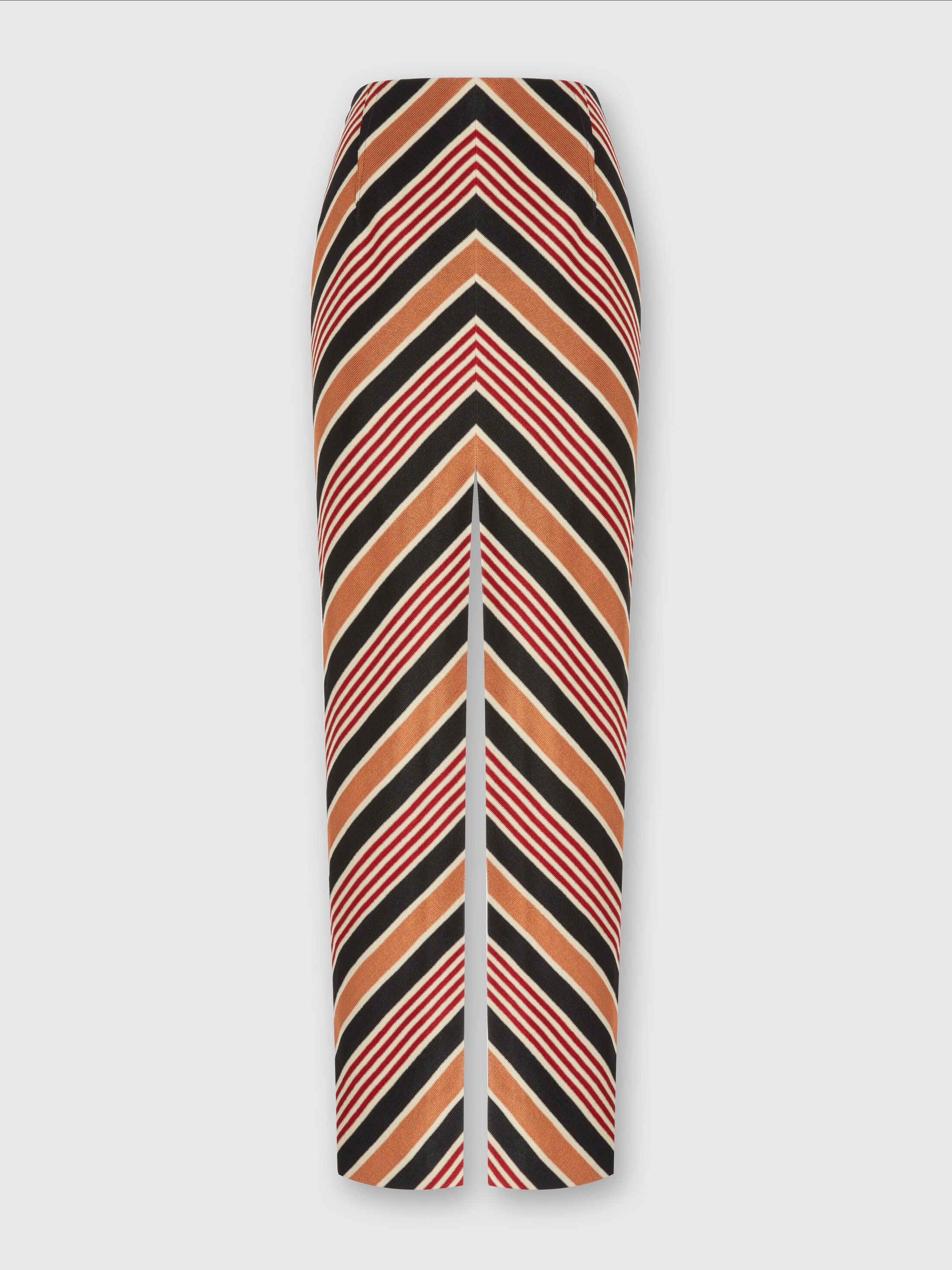 Long skirt with mazxi-slit in cotton and viscose