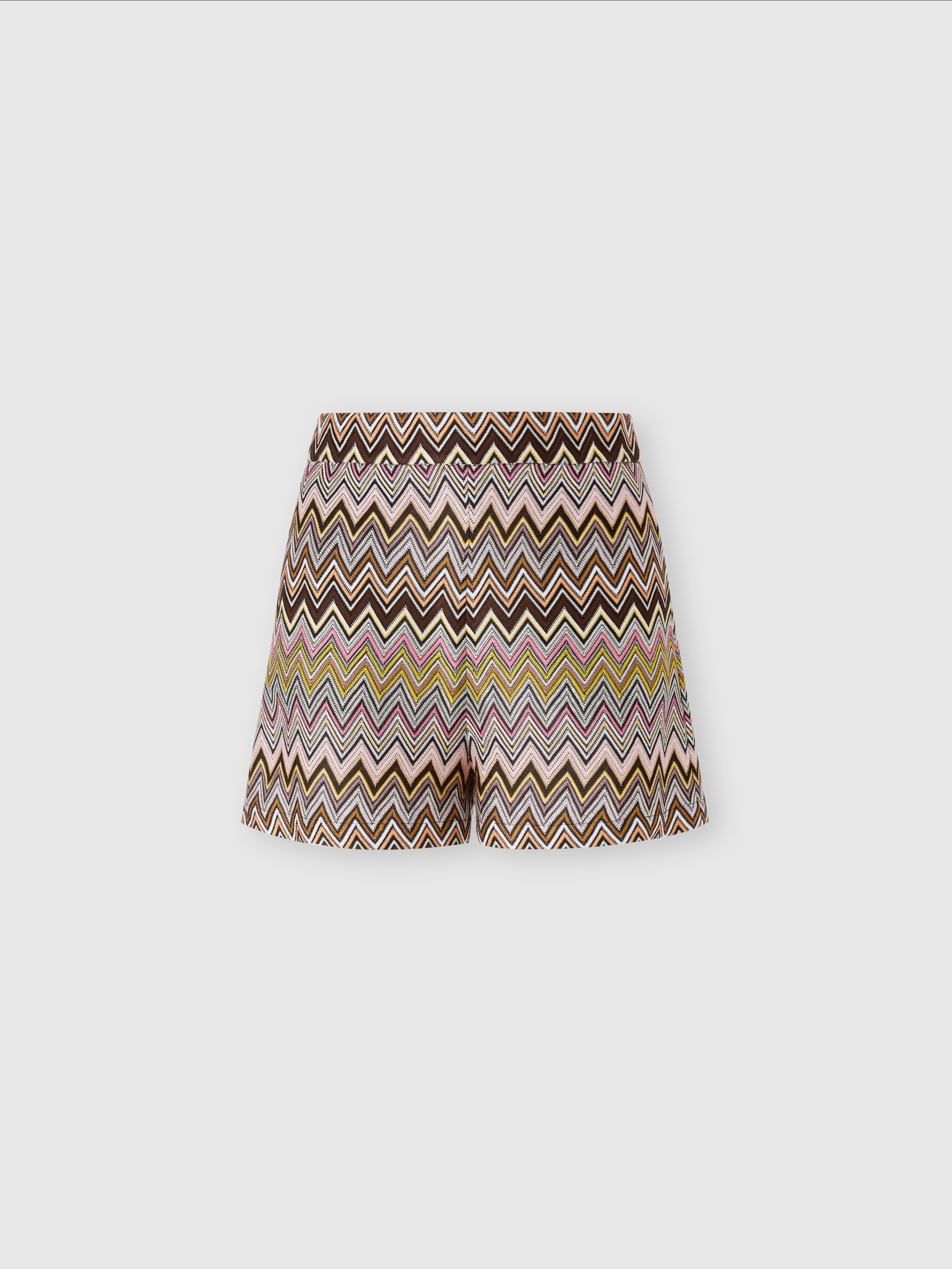 Missoni Zig Zag Viscose Shorts In Multicoloured