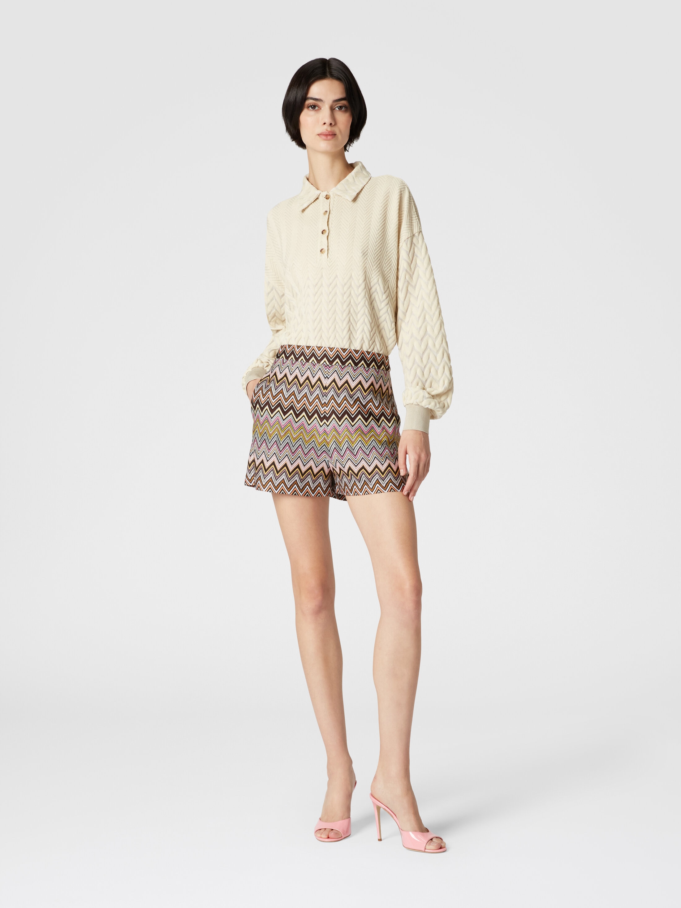 MISSONI ミッソーニ　総柄　ショートパンツ　イタリア製 Zig zag viscose shorts Multicoloured | Missoni