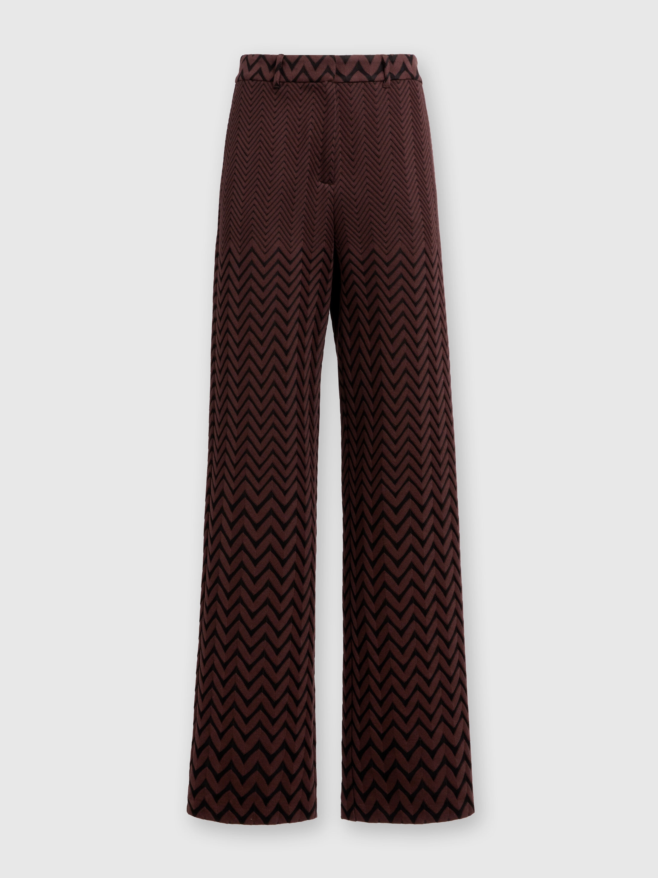Missoni Geometric-patterned Trousers In Brown