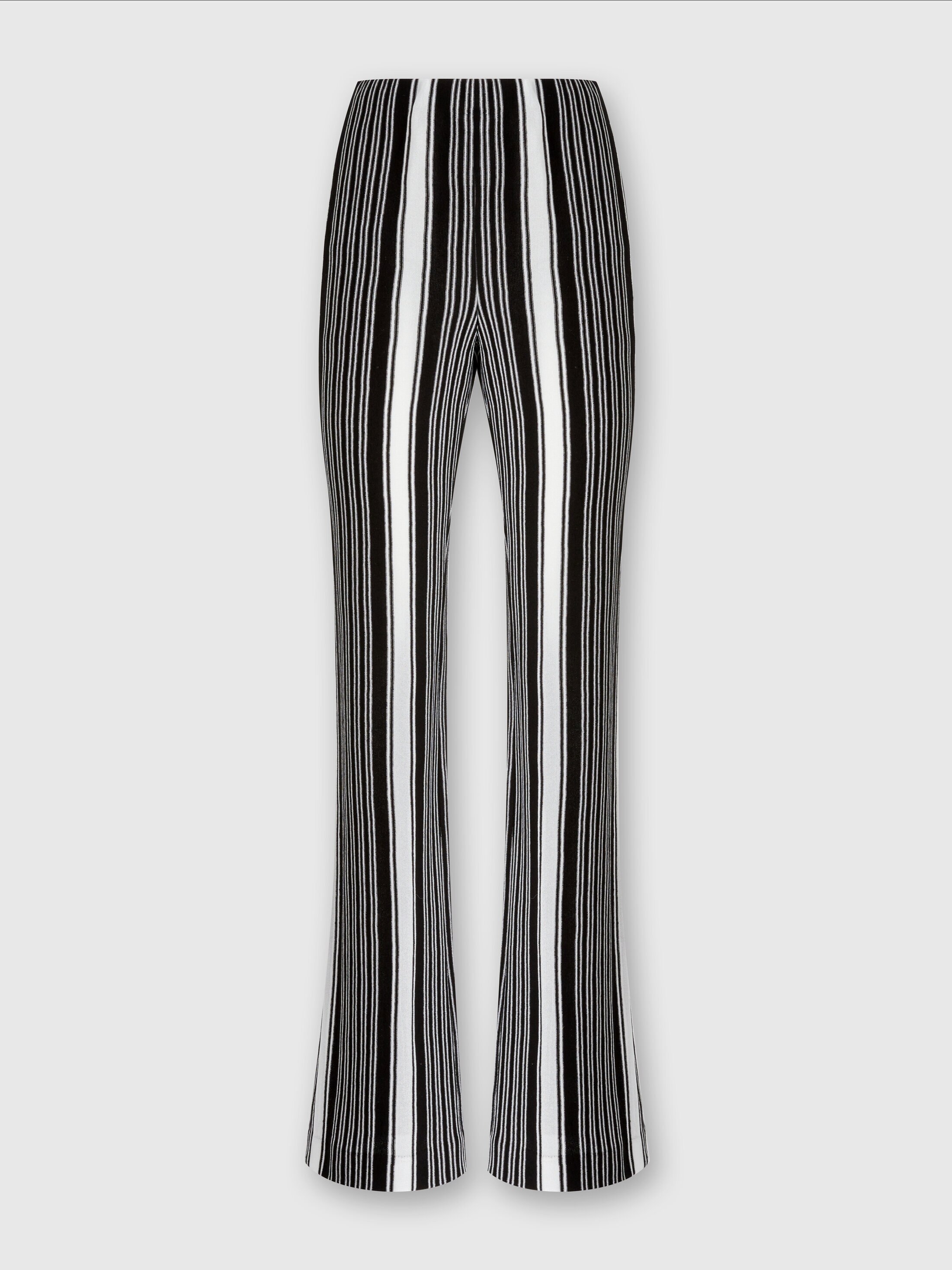 Straight striped trousers in cotton and viscose Black White Missoni