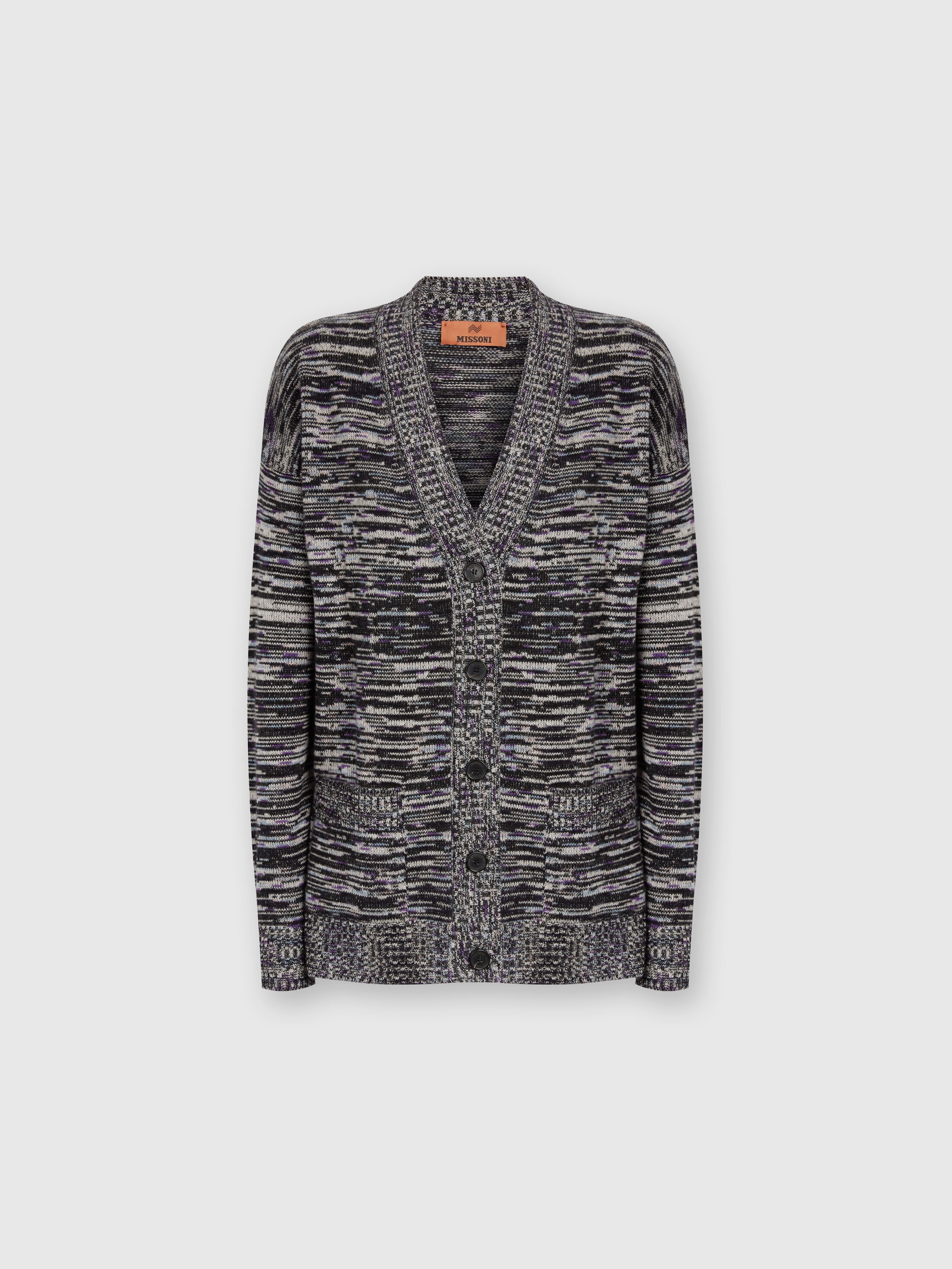 Missoni Pocket Cardigan In Black,multicoloured