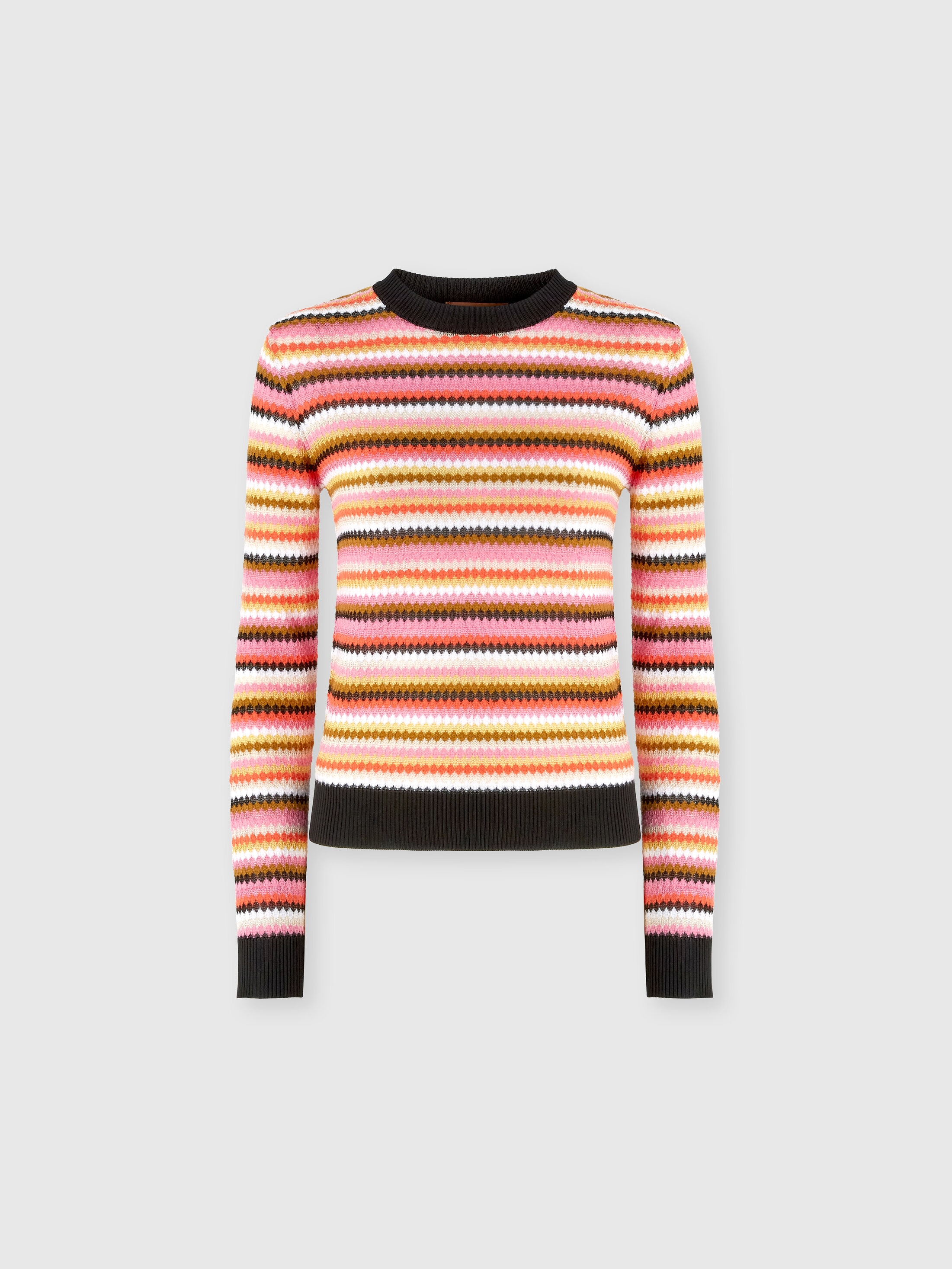 Missoni Crochet-knit Cotton-blend Sweater In Multicoloured