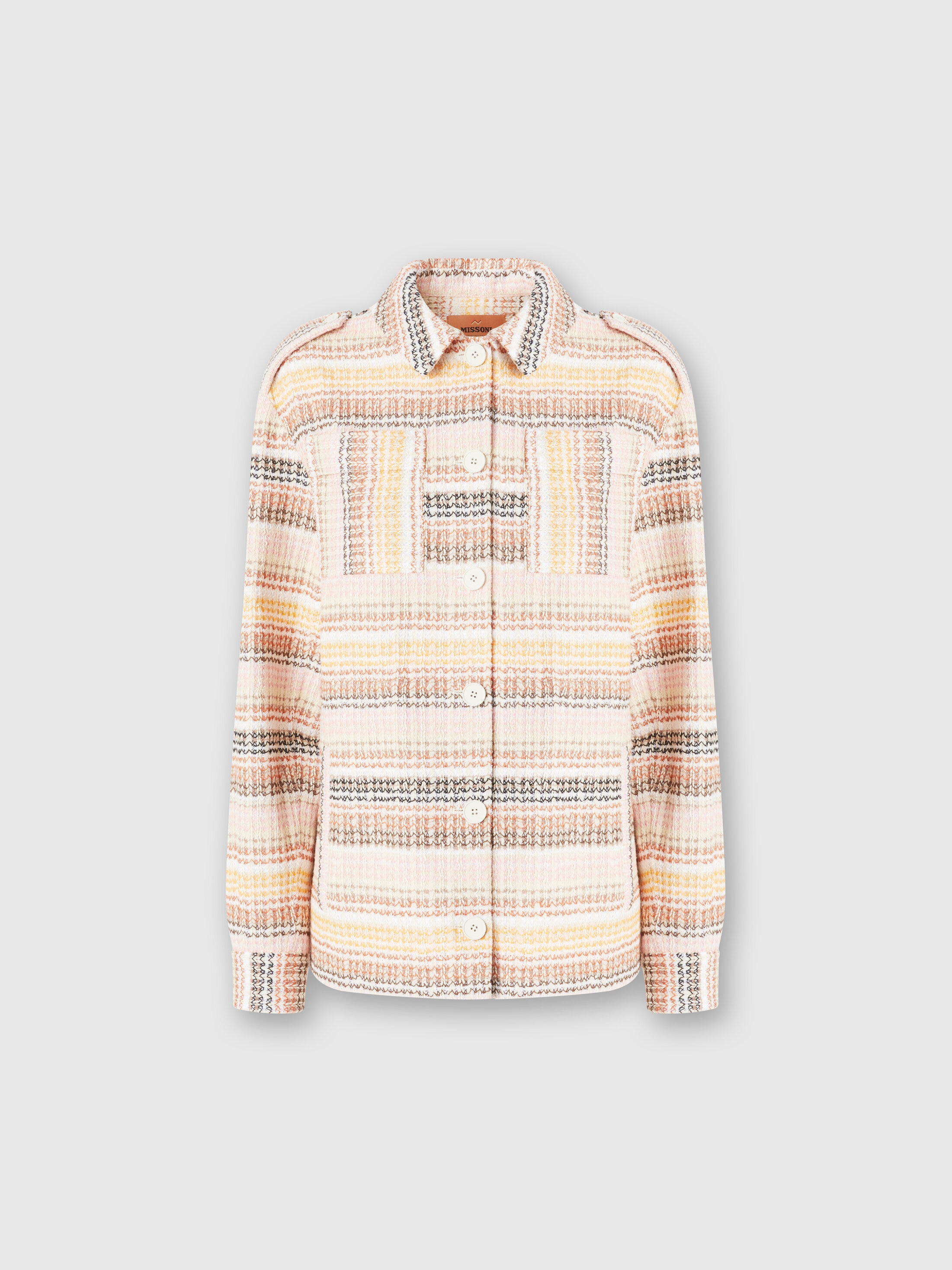 Shop Missoni Caperdoni Cotton Blend Overshirt In Multicoloured