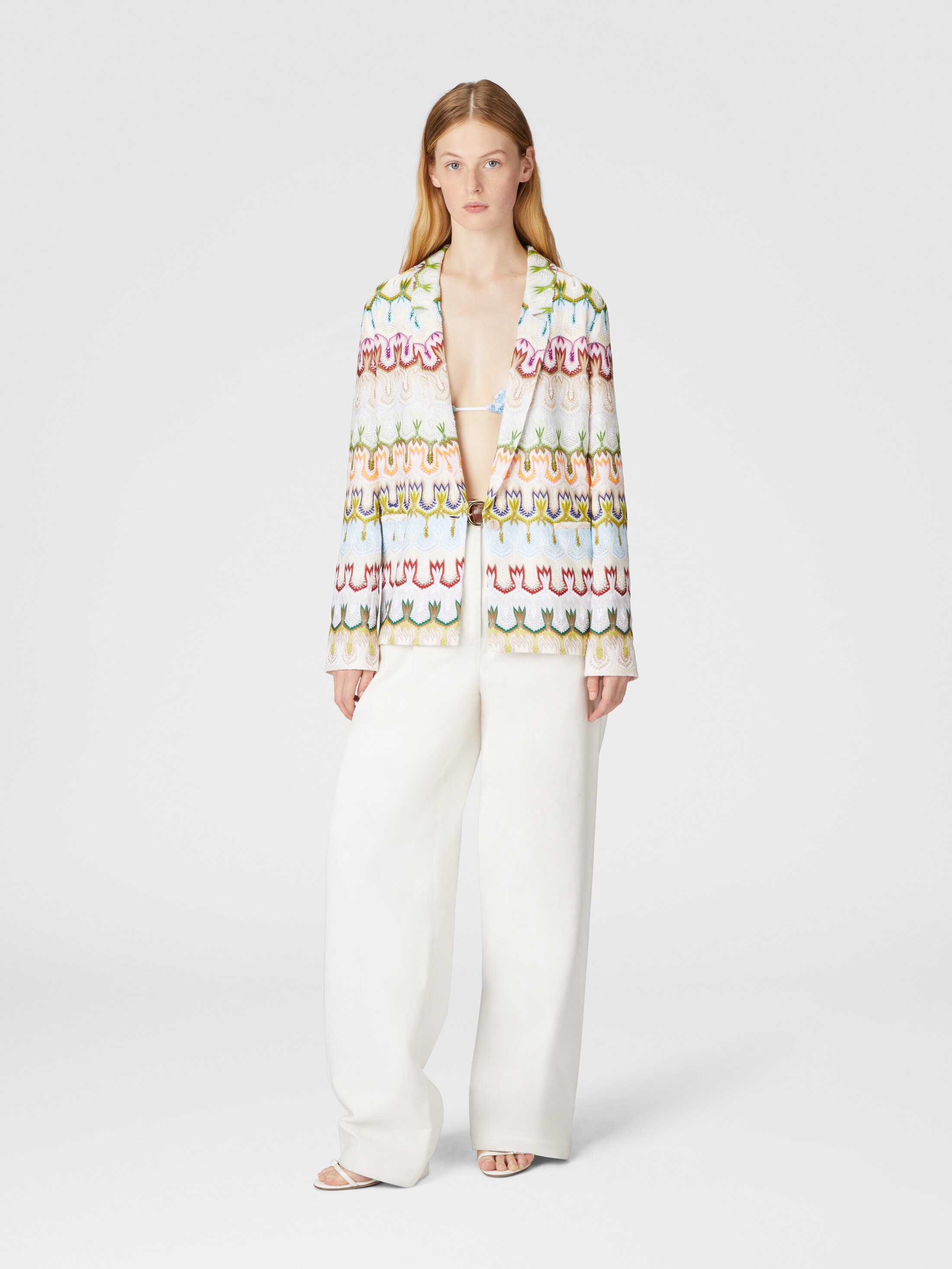 Blazer monopetto in pizzo di viscosa Multicolore | Missoni