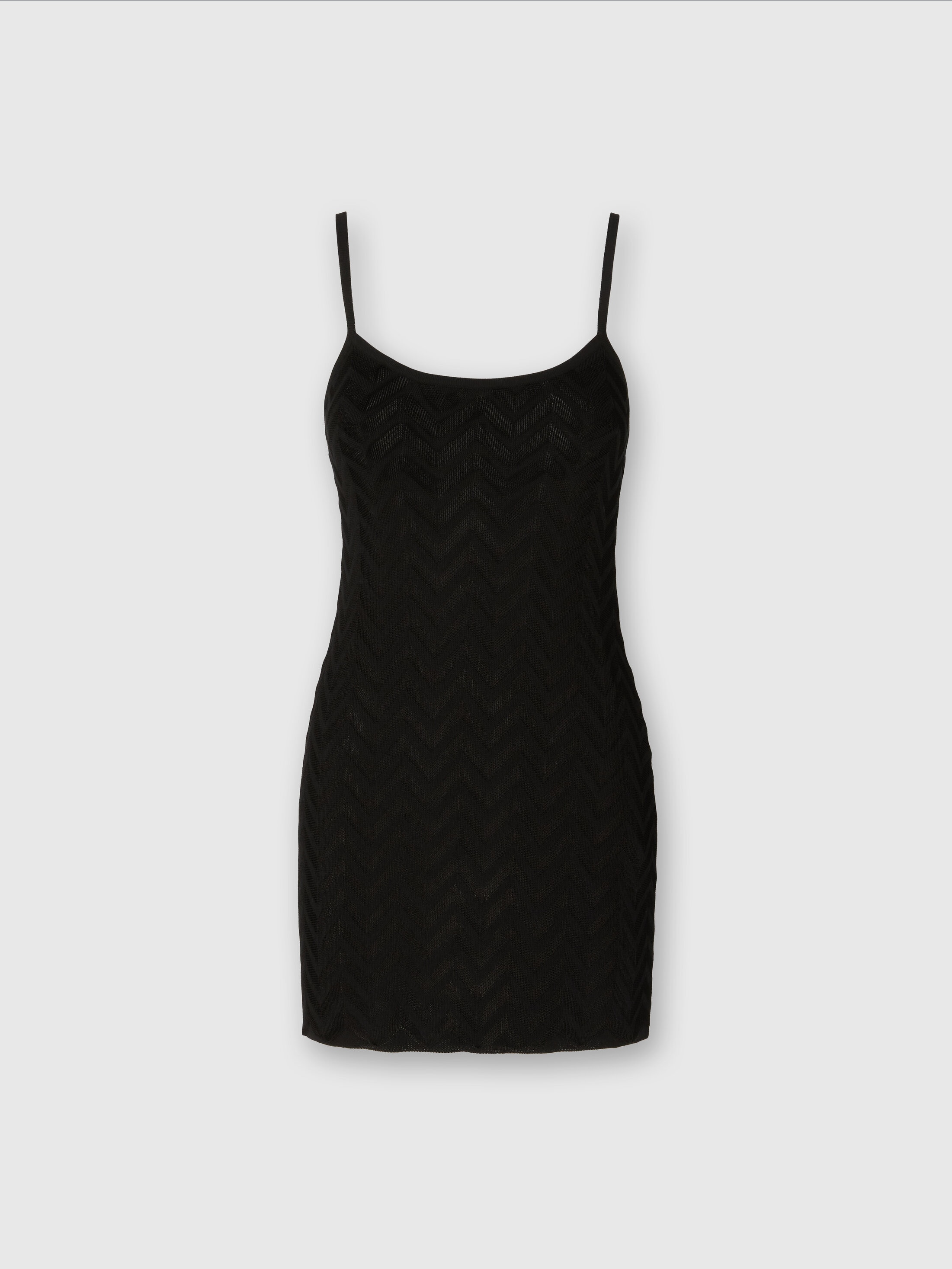 オールインワン・サロペット Missoni Black Chevron Viscose Mini Dress With Oversized Sleeveless viscose mini-dress with chevron detail Black