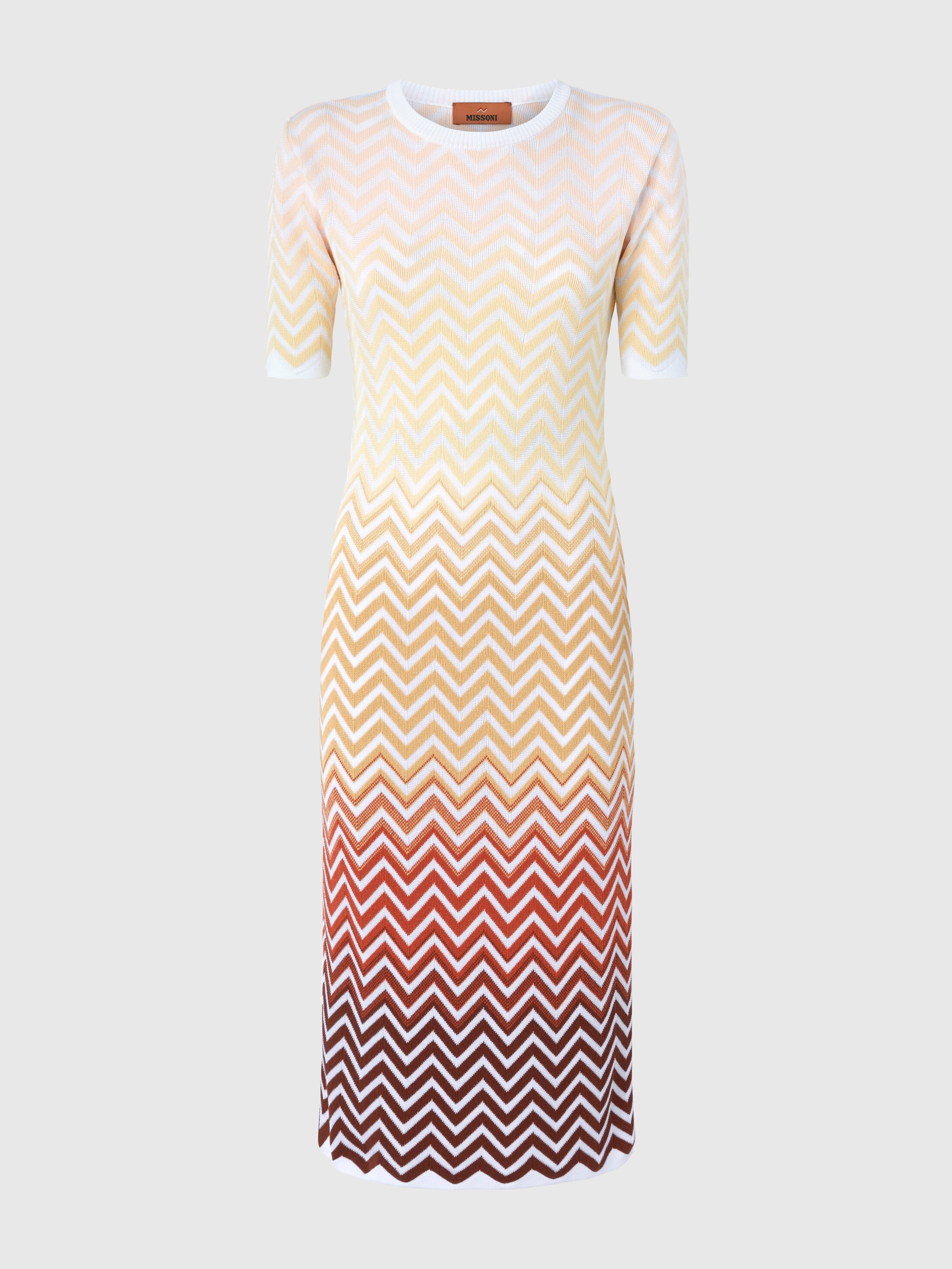 Missoni Zigzag-woven Midi Dress In Multicoloured