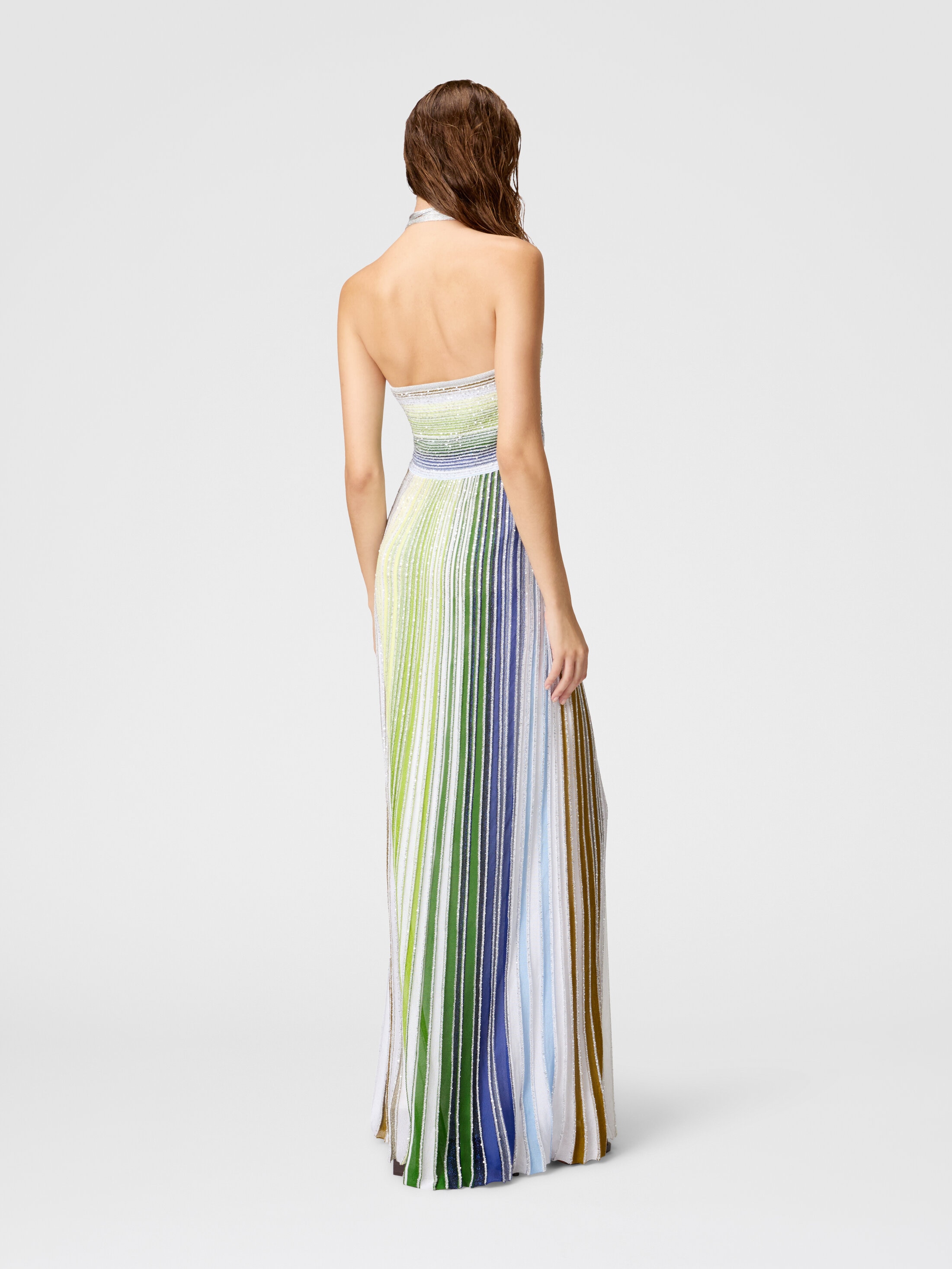 MISSONI ドレス-ロング マルチカラー Made In Italy Sequined striped gown in multicoloured - Missoni | Mytheresa