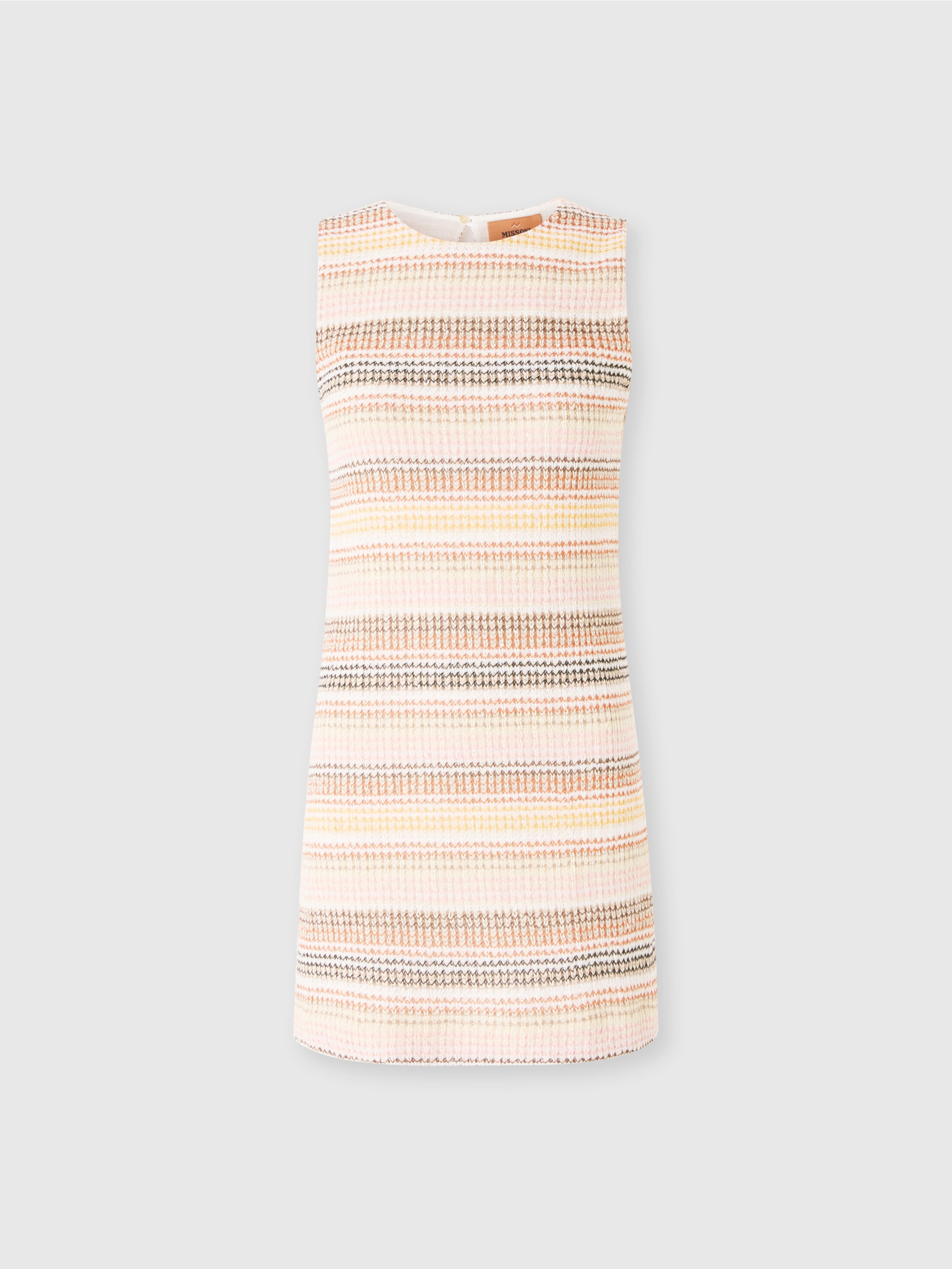 Missoni Sleeveless Dress In Cotton Blend With Caperdoni Motif In Multicoloured