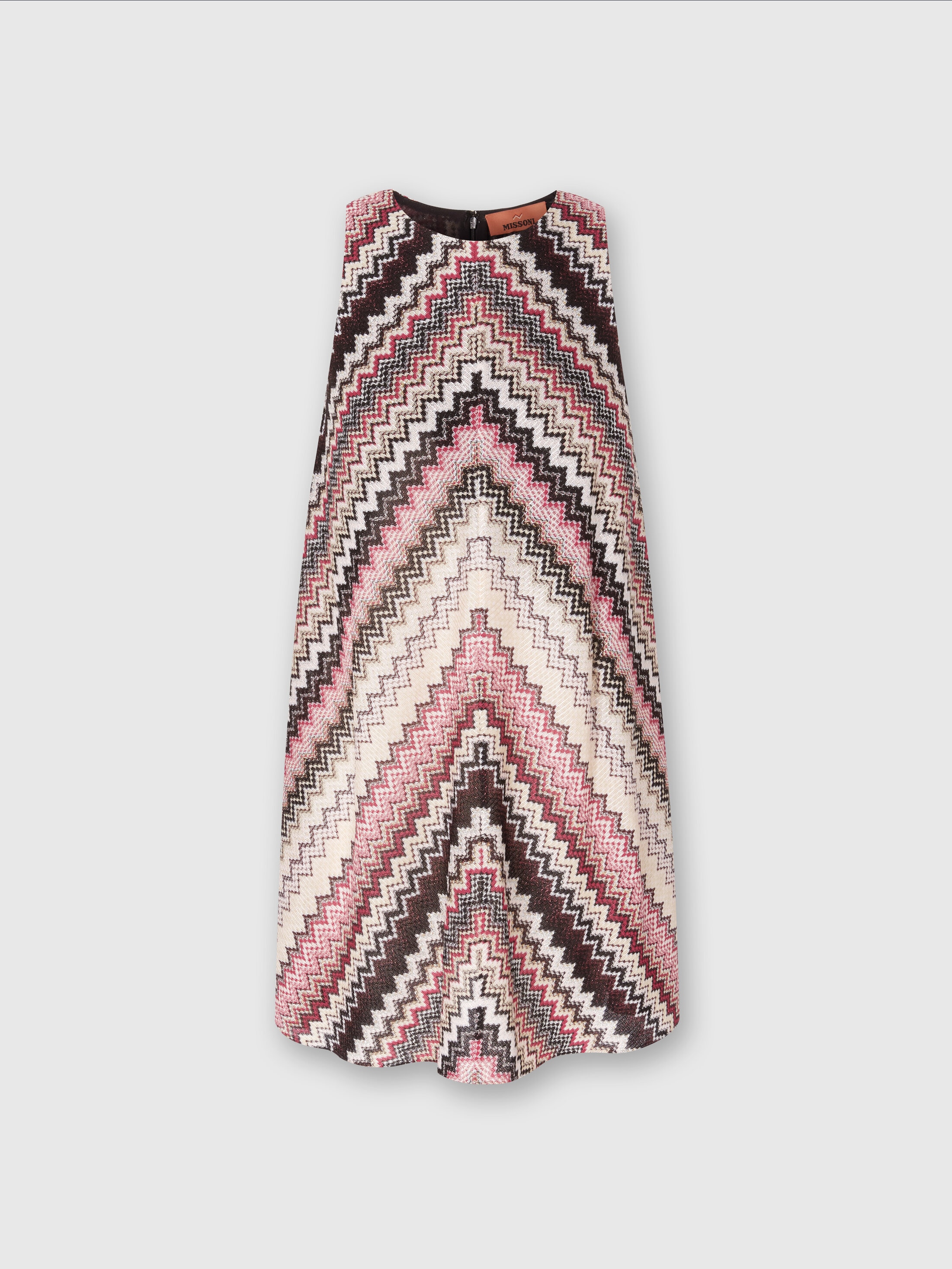 Shop Missoni Minikleid In A-linie Mit Zickzackmuster Aus Lamé In Multicoloured