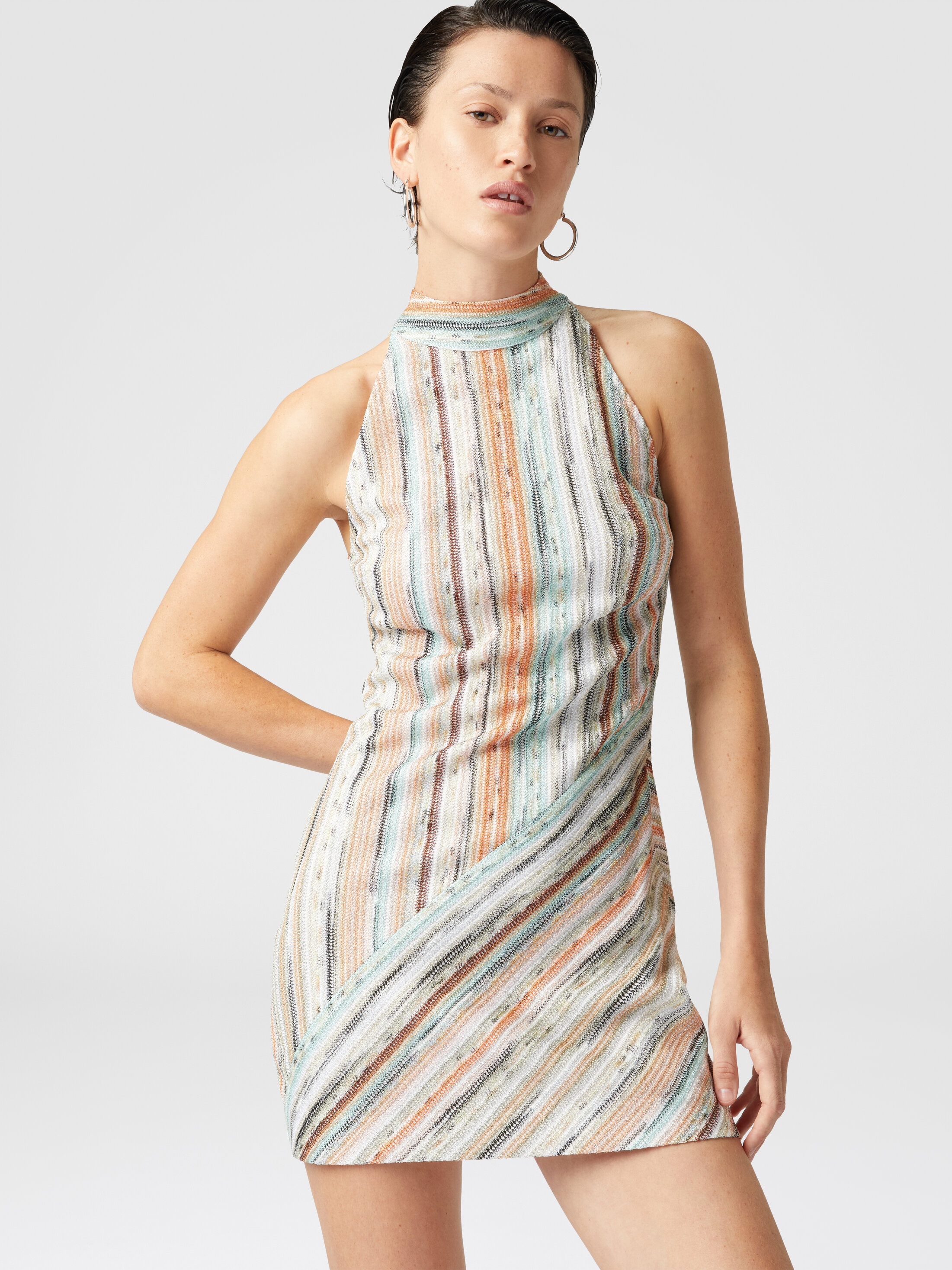 【NOICE】 M SILK BLEND STRIPED SLEEVELESS TOP / 追跡付 NOICE】 LOGO STRIPED SLEEVELESS TOP /追跡付 (NOICE/Tシャツ