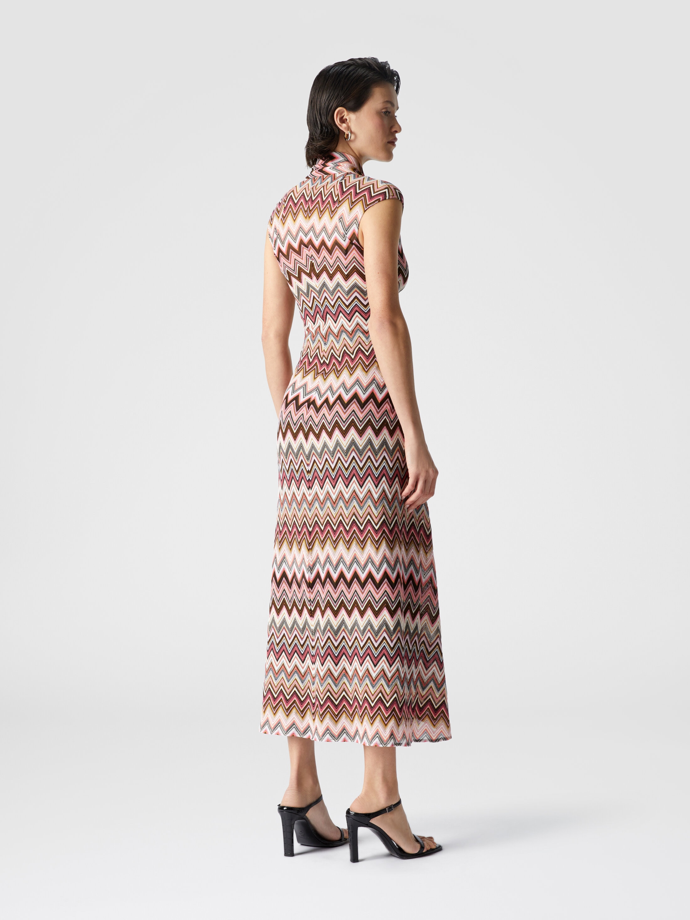 Long dress in cotton and zigzag viscose Multicoloured | Missoni
