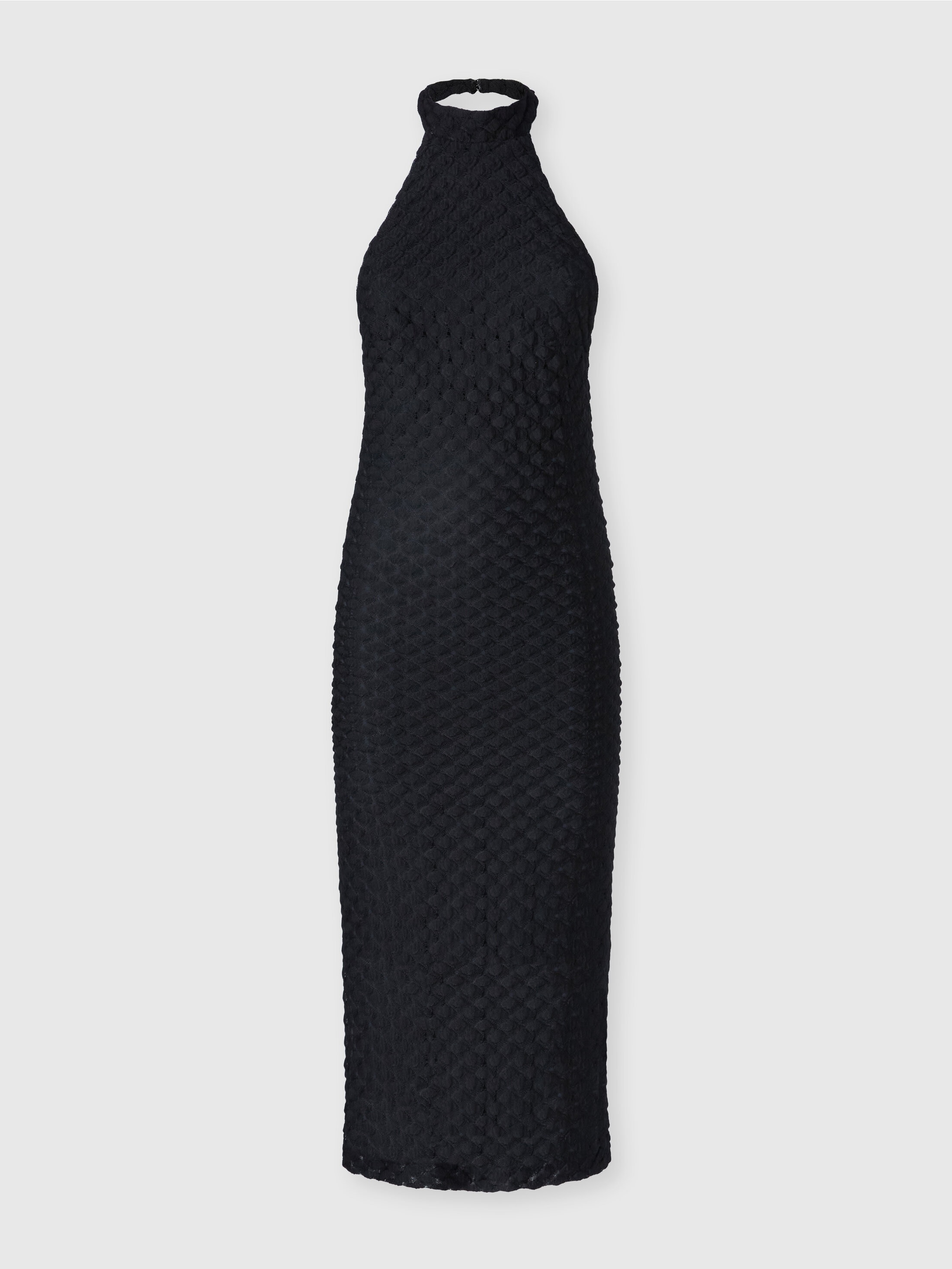 Missoni Midi Dress With Halter Neck In Black