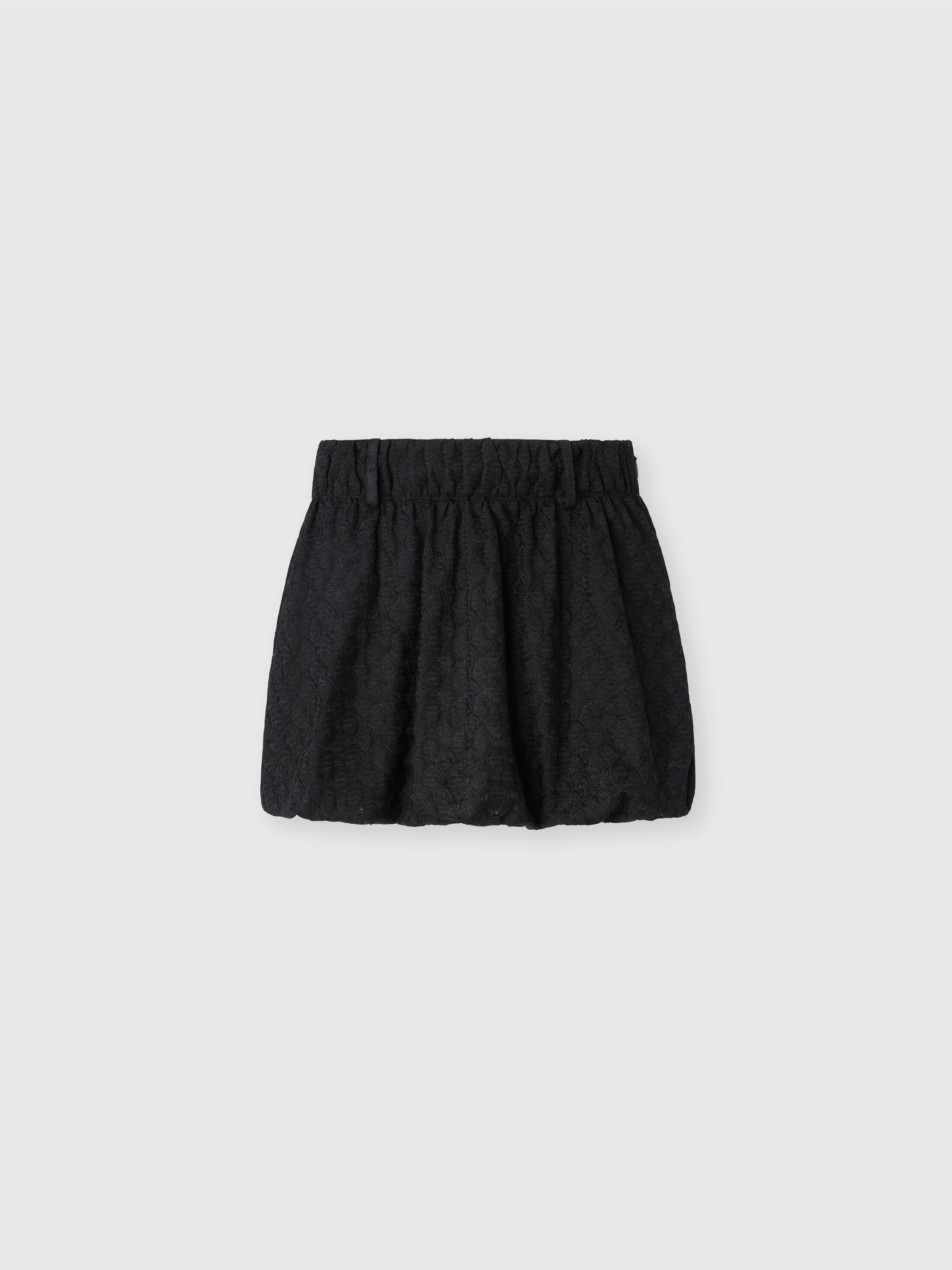 Missoni Mini Balloon Skirt In Viscose With Lace Details In Black
