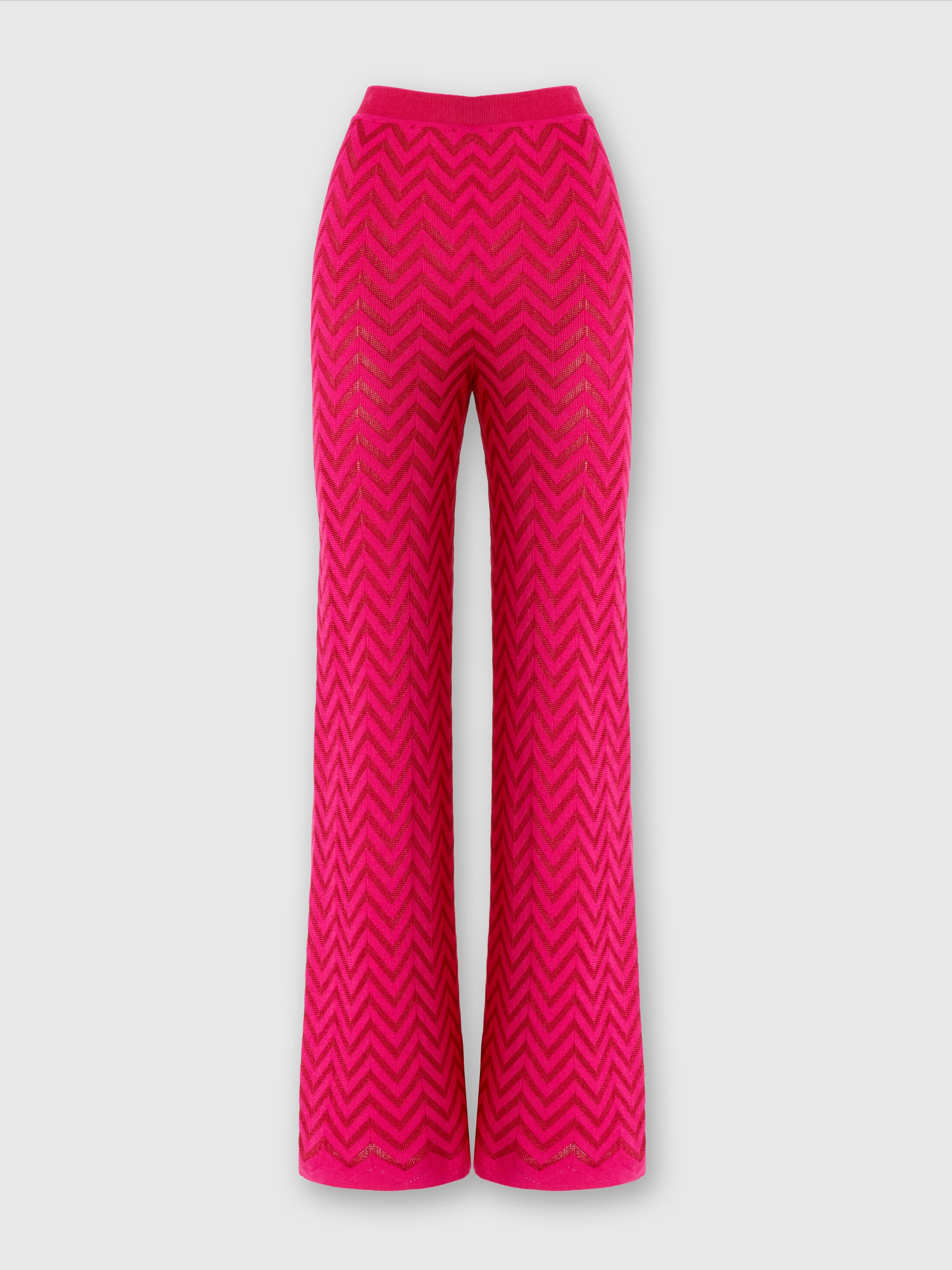 MISSONI GERADE HOSE MIT FARBLICH ABGESTIMMTEM CHEVRON-MUSTER 
