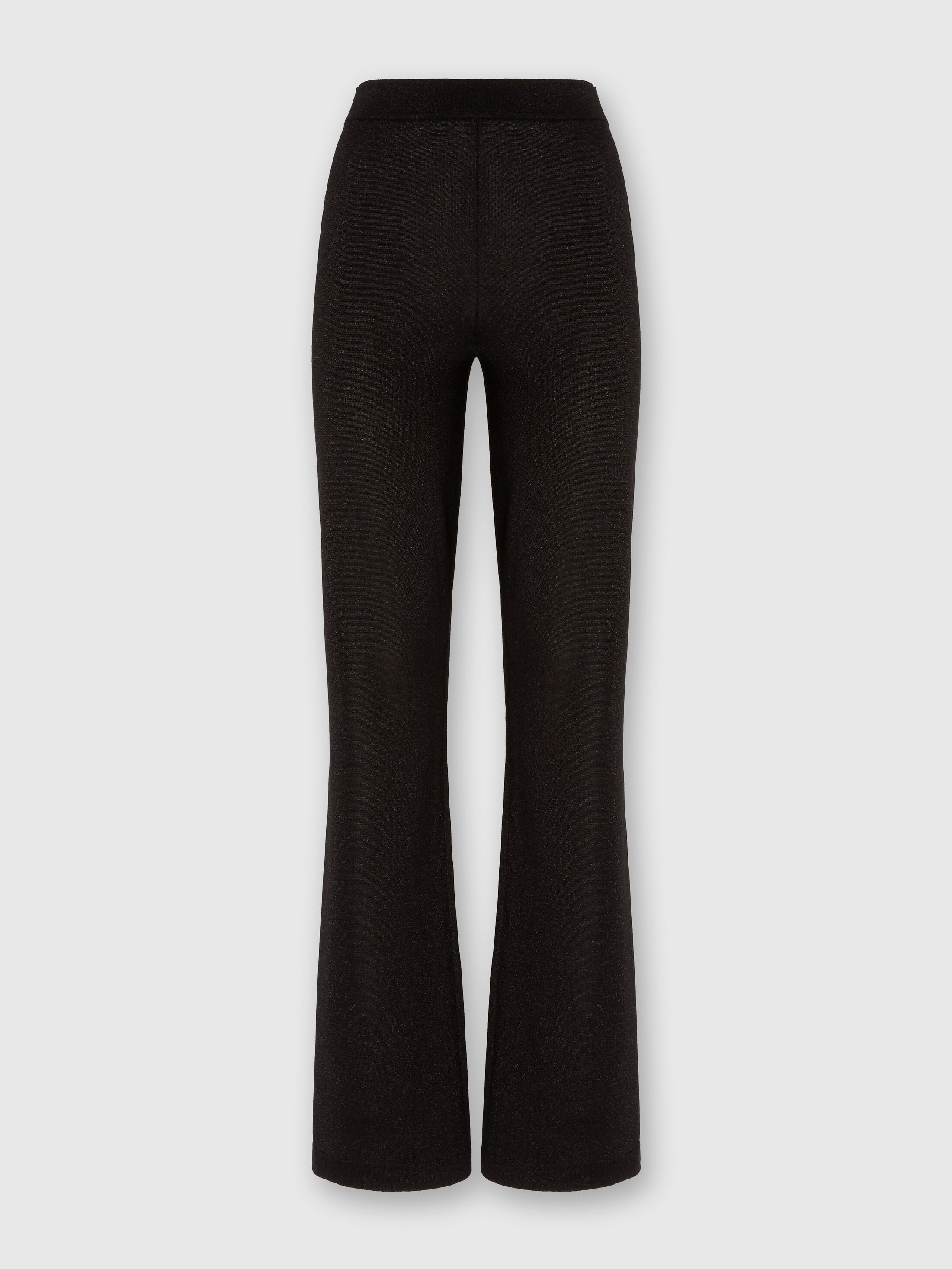 Missoni Metallic-weave Knitted Trousers In Black