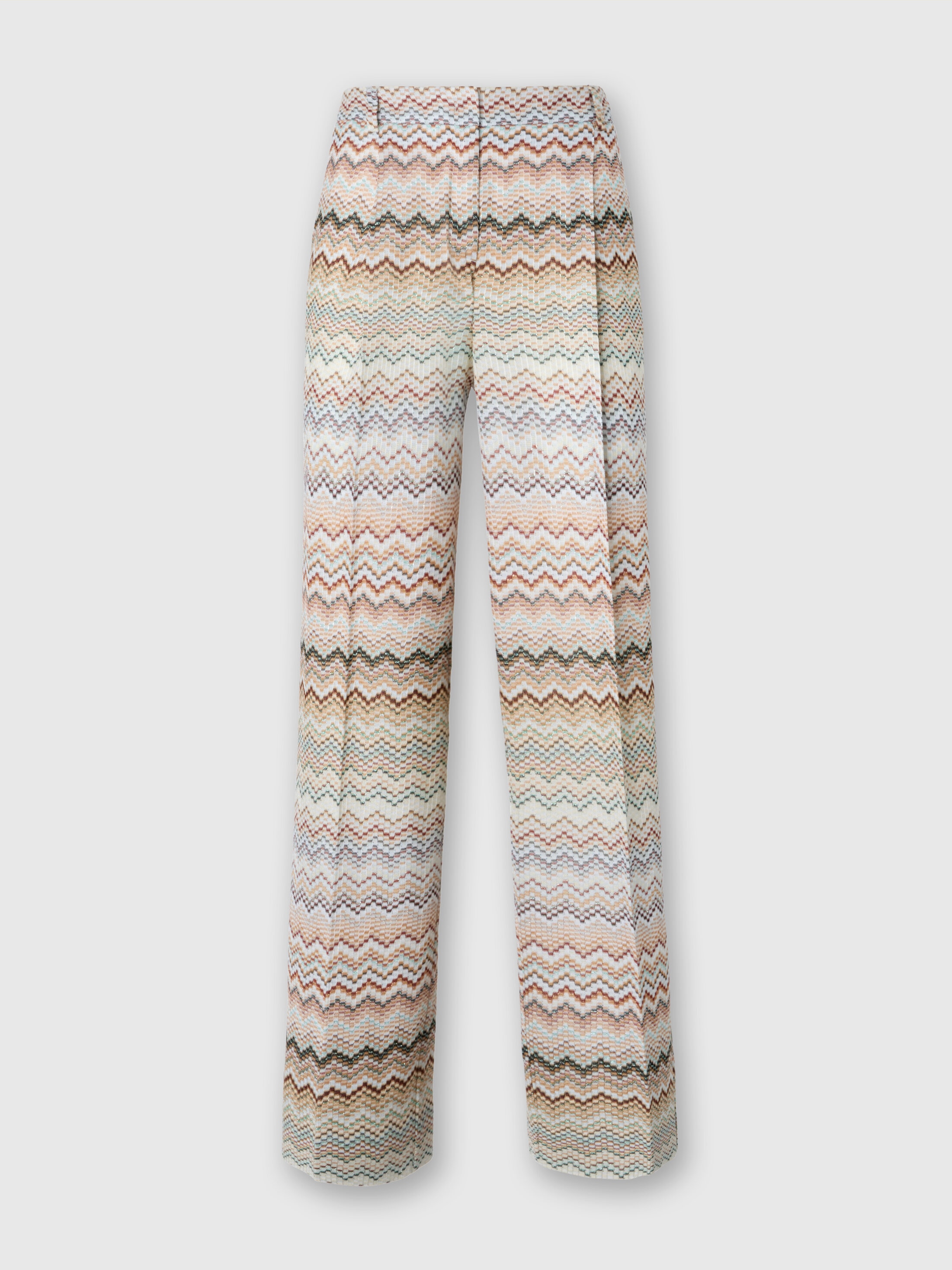 Dégradé zig zag viscose trousers Multicoloured | Missoni