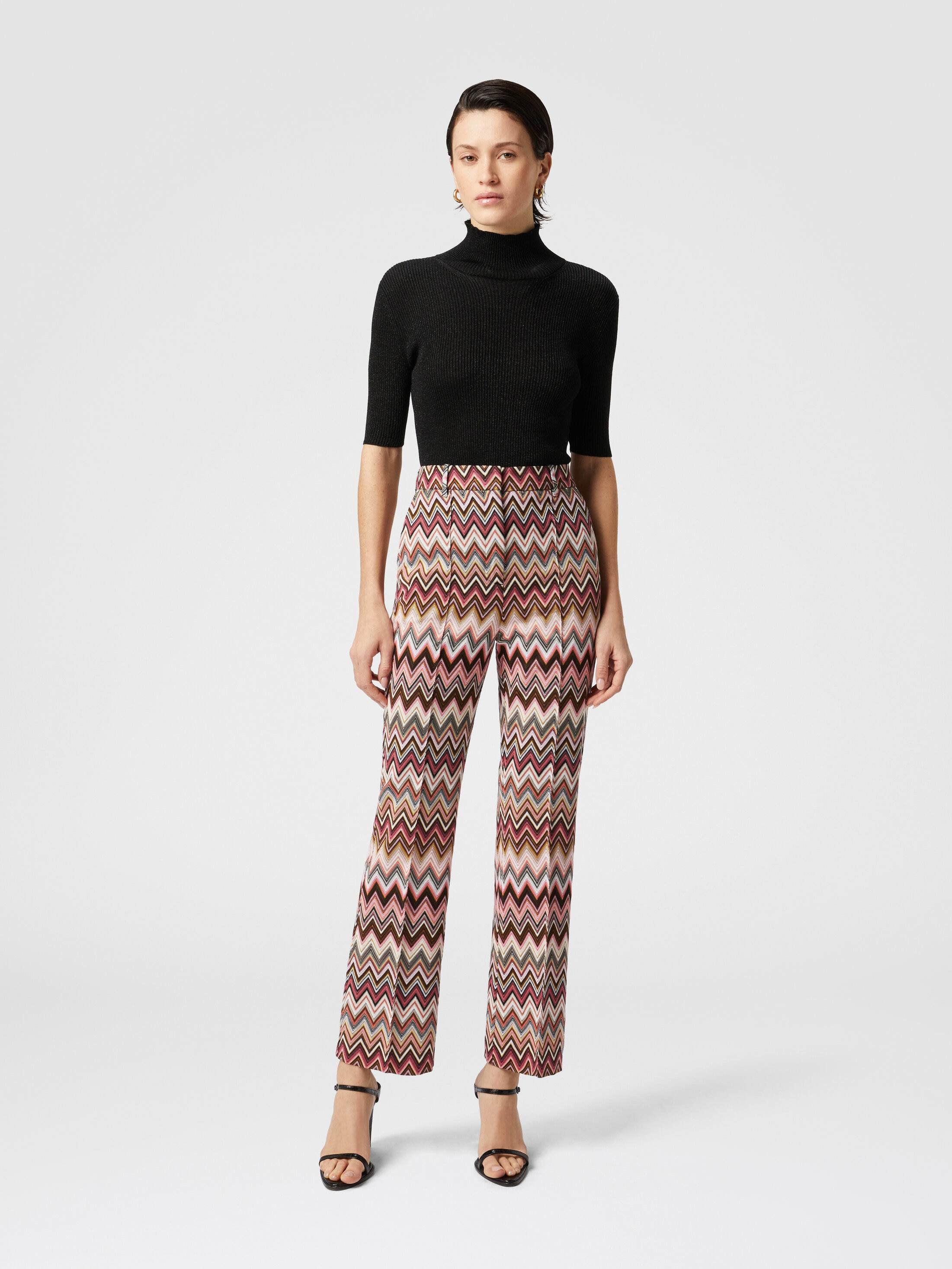 【関税込み】missoni Micro sequin pants Missoni Sequin-embellished Striped Crochet-knit Straight-leg