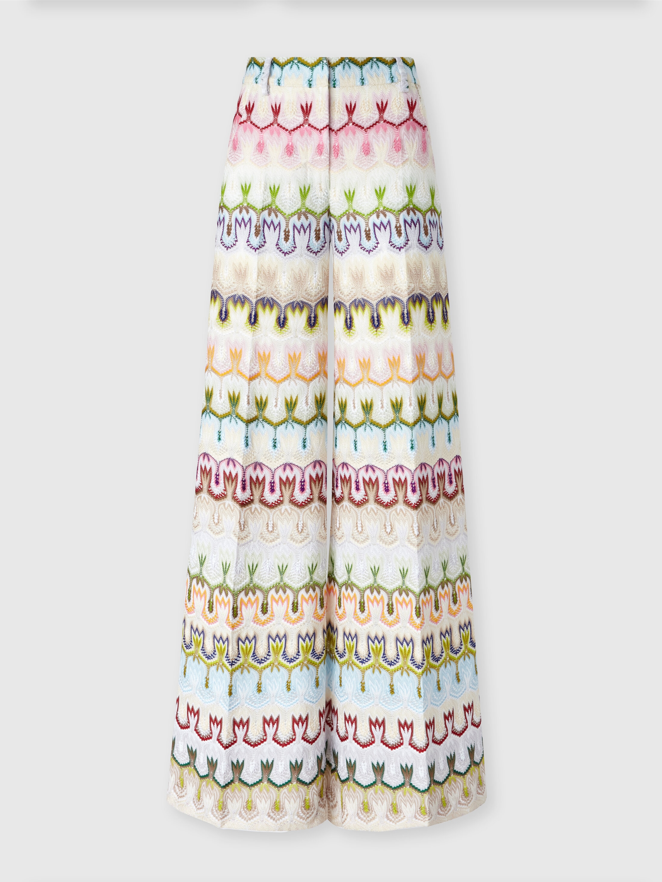 Shop Missoni Lange Hose Mit Hoher Taille Und Abstraktem Blumenmuster In Multicoloured