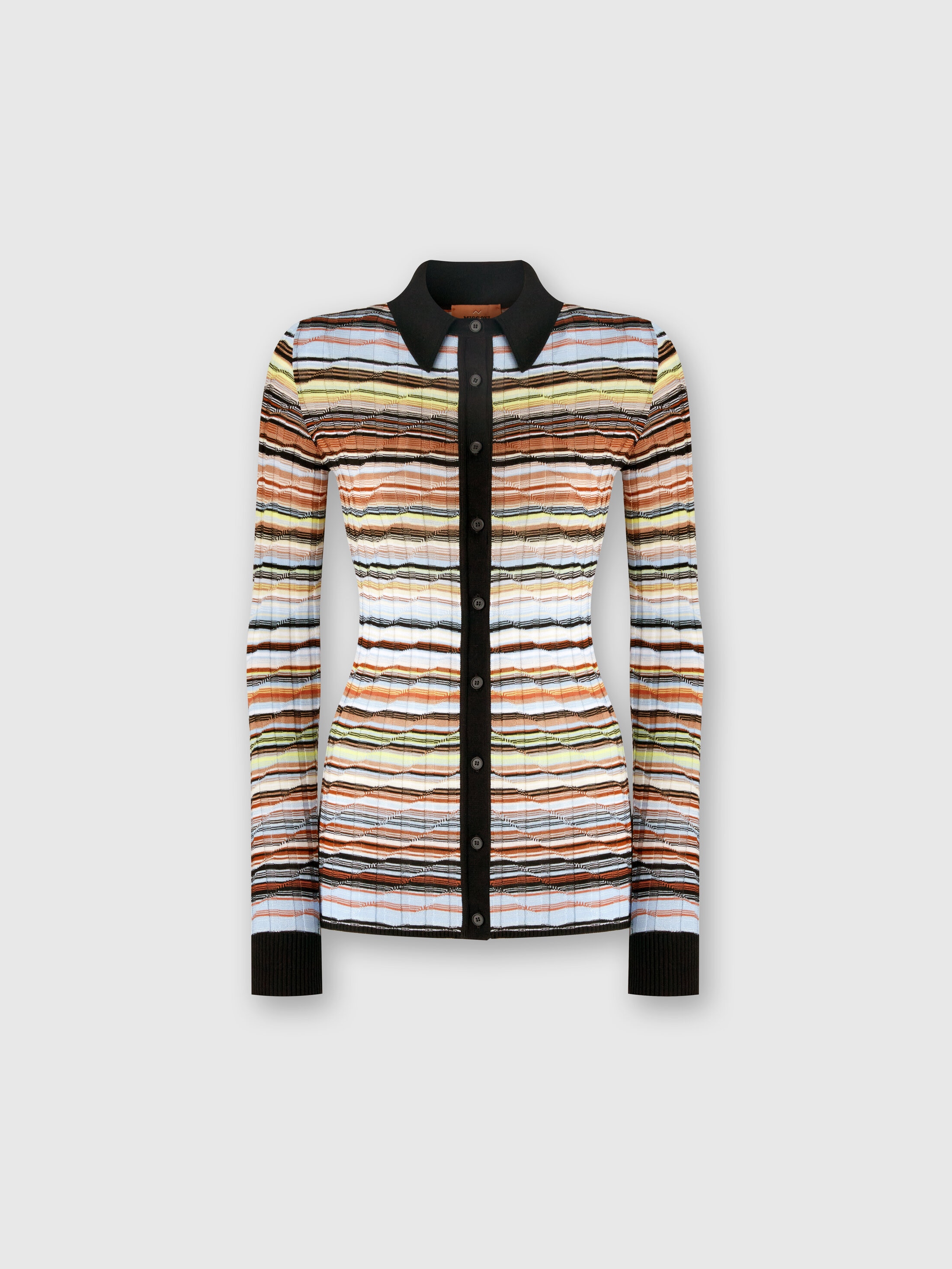 Missoni Stripe Button Down Shirt In Blue