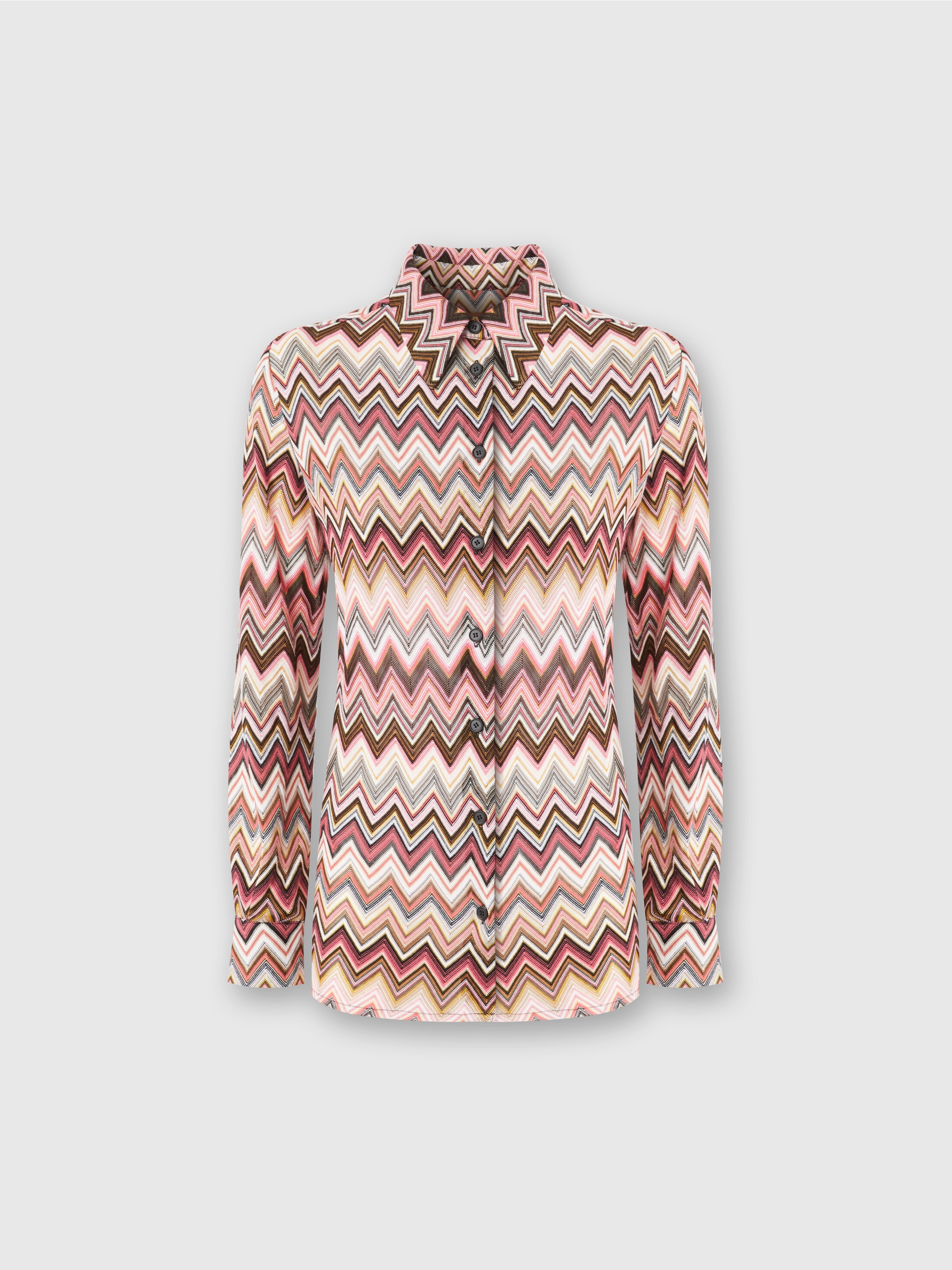 Missoni Zig Zag Cotton And Viscose Shirt In Multicoloured
