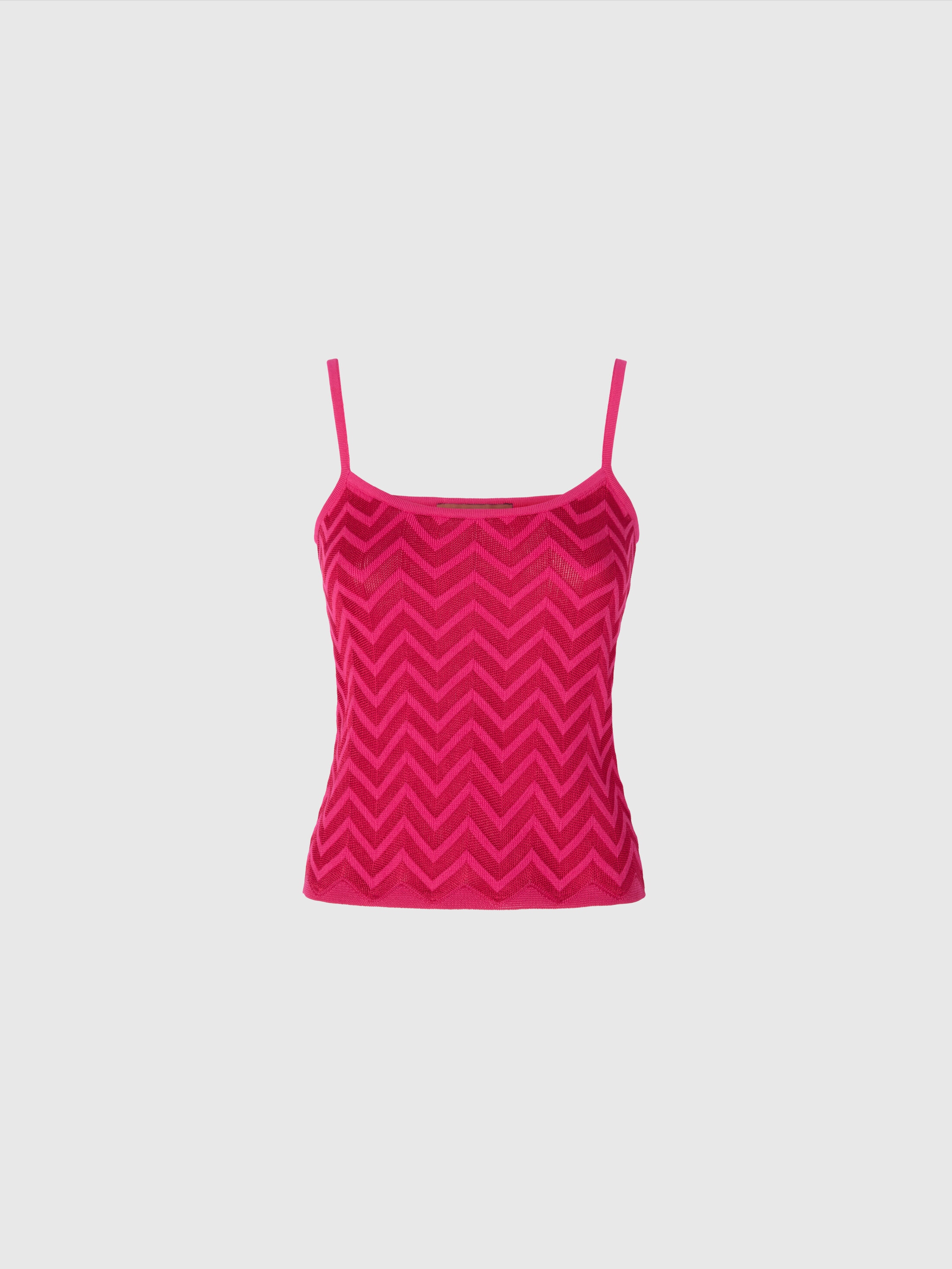 Shop Missoni Tonal Abgestimmtes Tanktop Mit Chevron In Magenta Red