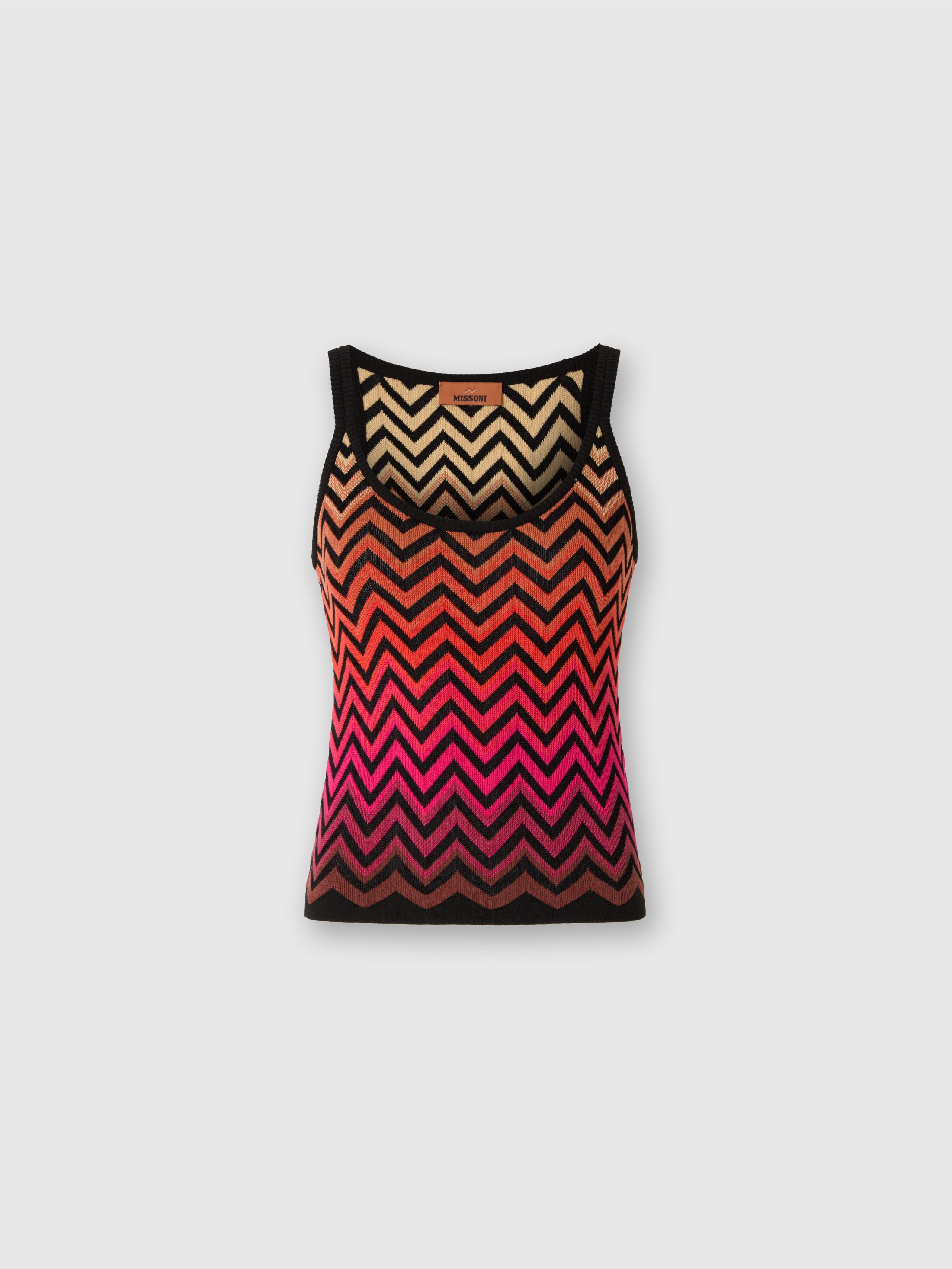 Missoni Chevron-dégradé-korb Aus Baumwolle Und Viskose In Multicoloured