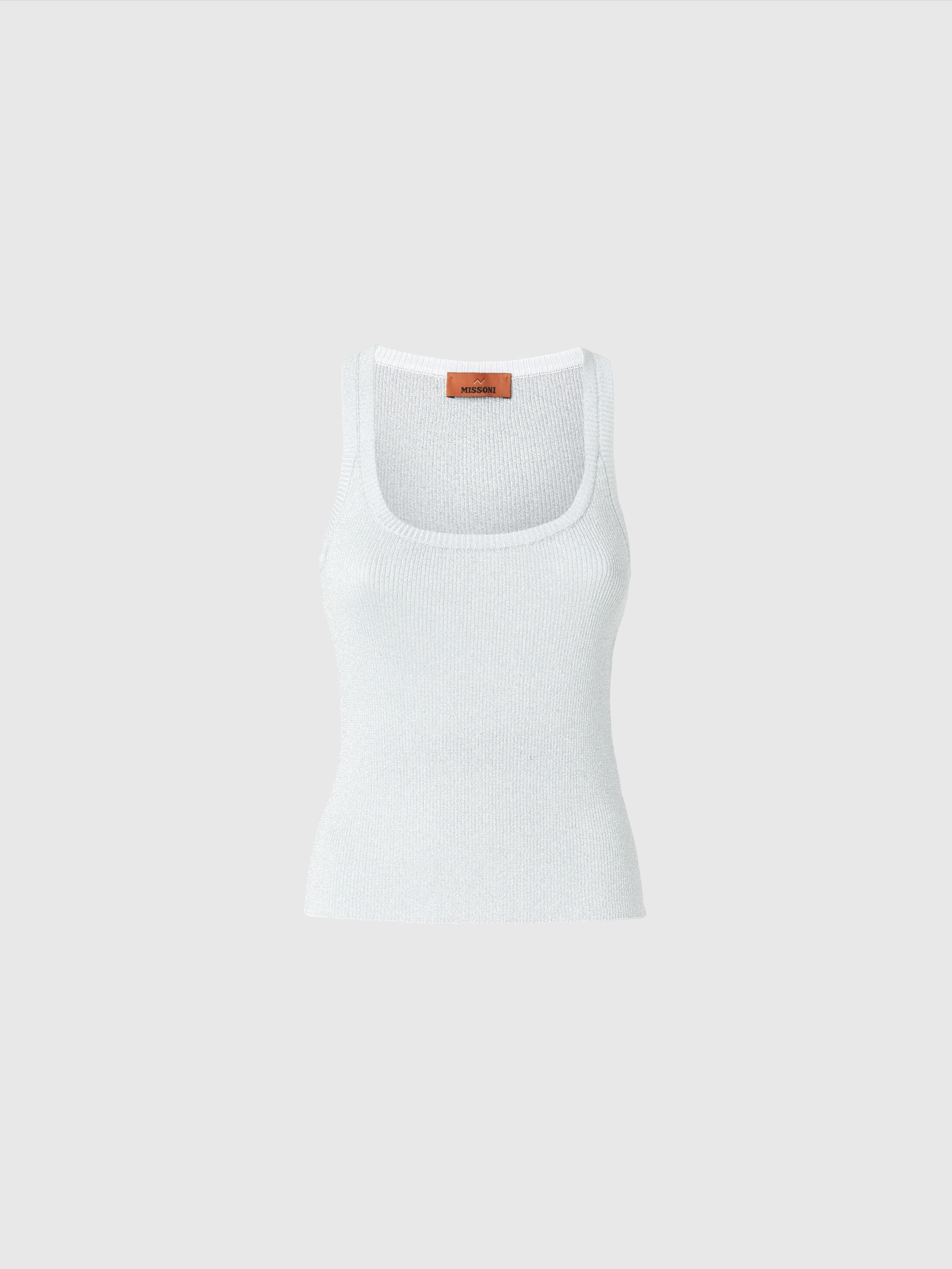 Shop Missoni Tanktop Aus Lamé Aus Viskose In Silver