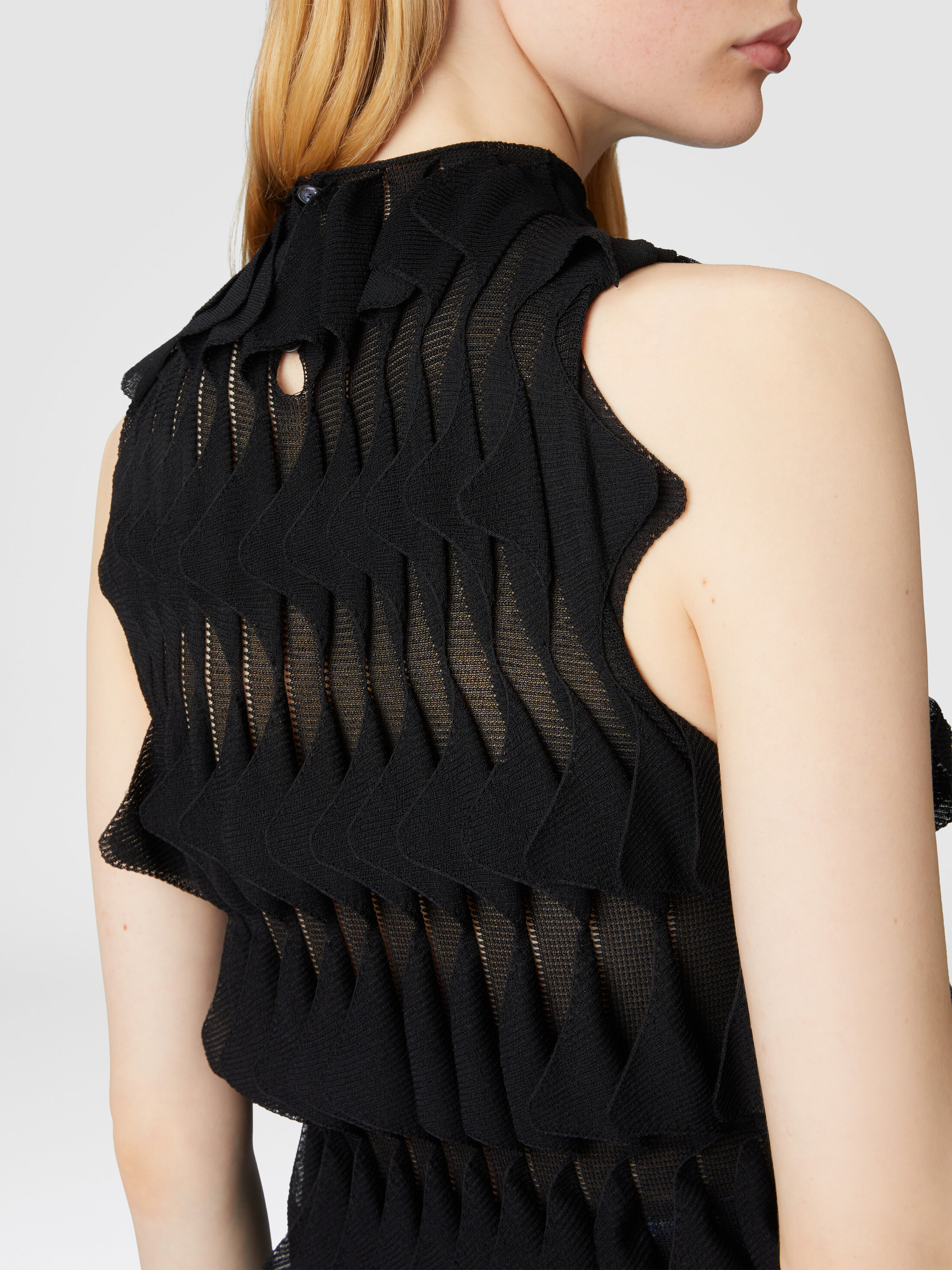 Sleeveless top with ruffles Black | Missoni