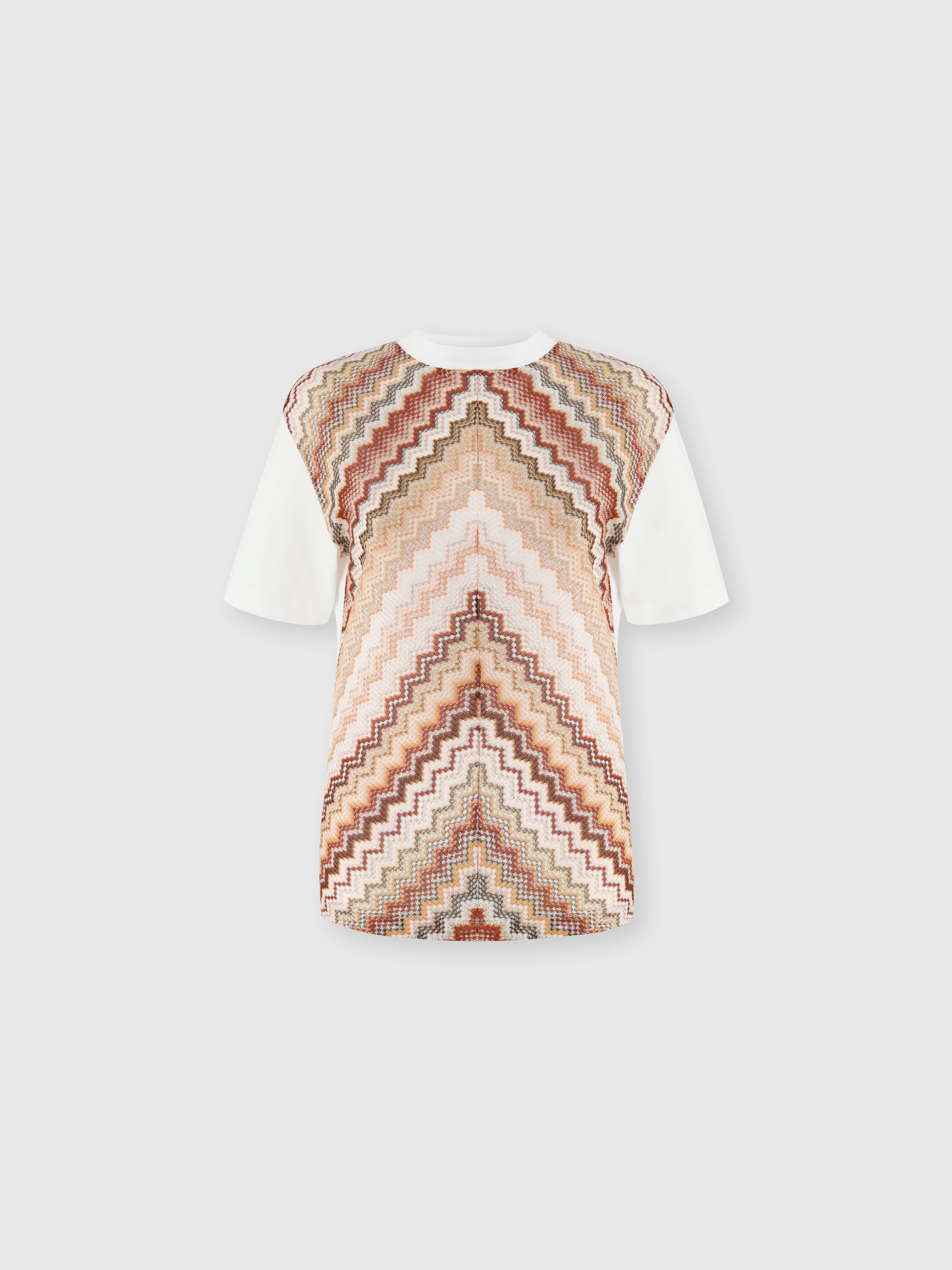 [MISSONI] ジグザグ柄 ラメ入り 半袖Tシャツ MISSONI] ジグザグ柄 ラメ入り 半袖Tシャツ