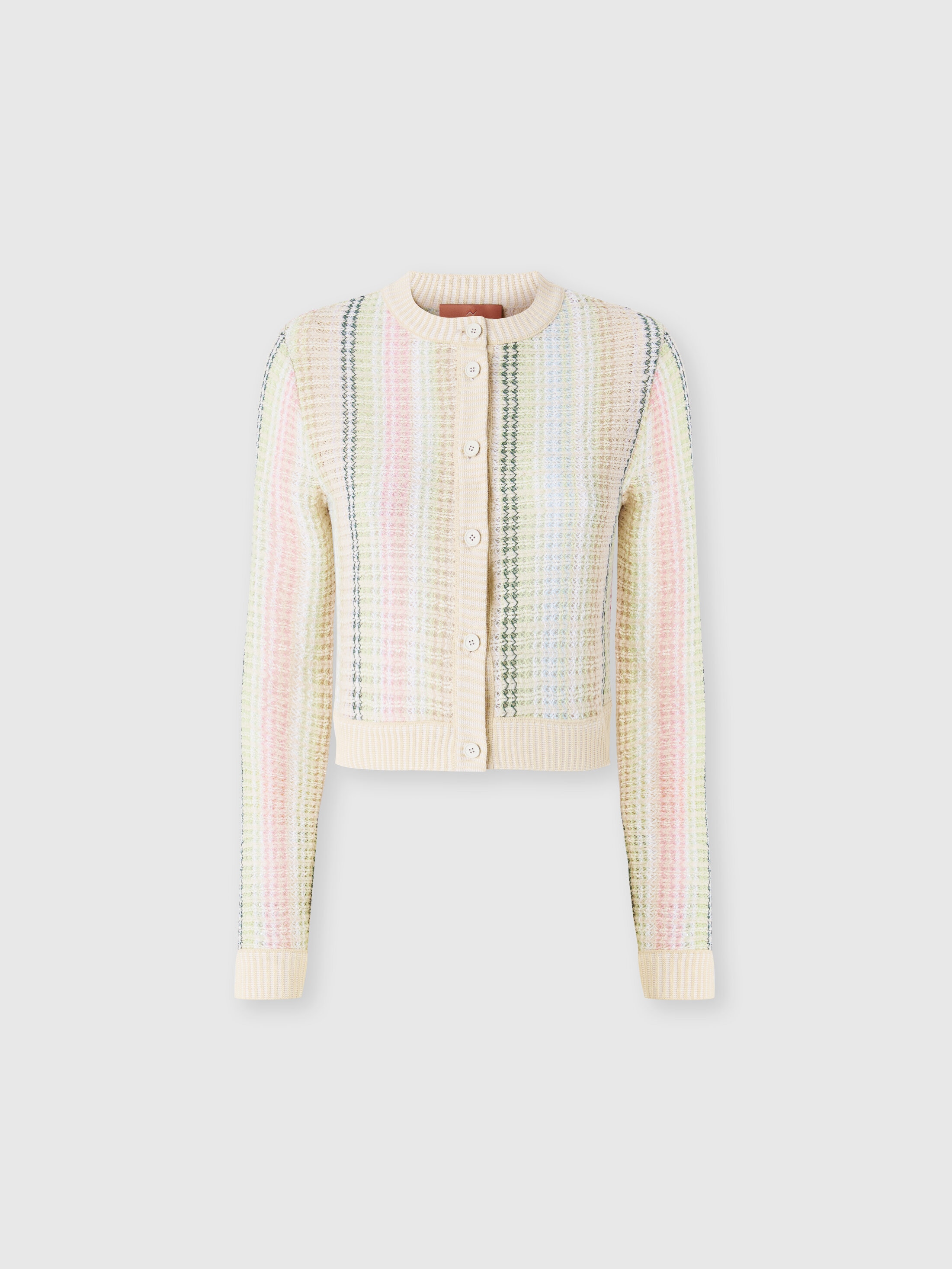 MISSONI CARDIGAN MIT RUNDHALSAUSSCHNITT AUS EINER BAUMWOLLMISCHUNG MIT CAPERDONI-MOTIV 