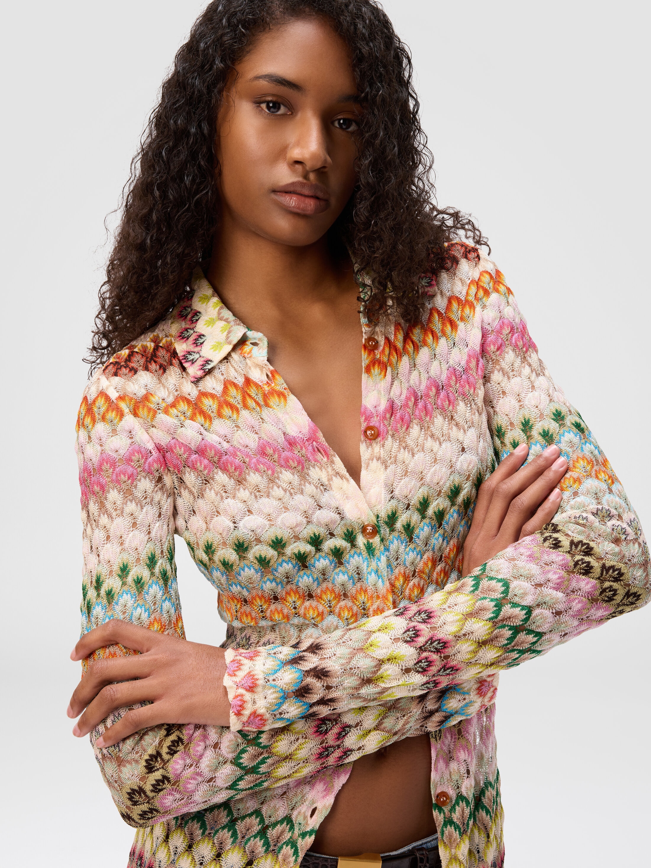 MISSONI グレーベース 多色模様 長袖ニットセーター 楽天市場】【OUTLET！クーポンで2,904円】 ニット モヘアタッチ