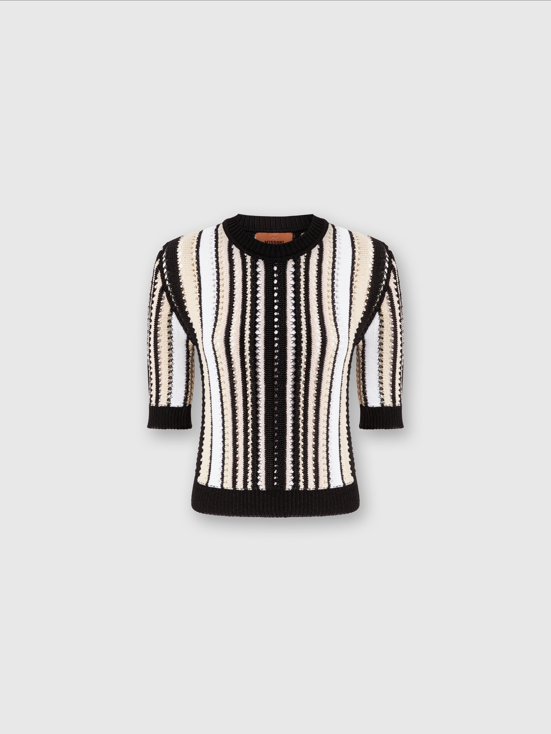 Missoni Striped Crochet Sweater Sweaters And Cardigans Multicolor In Multicoloured
