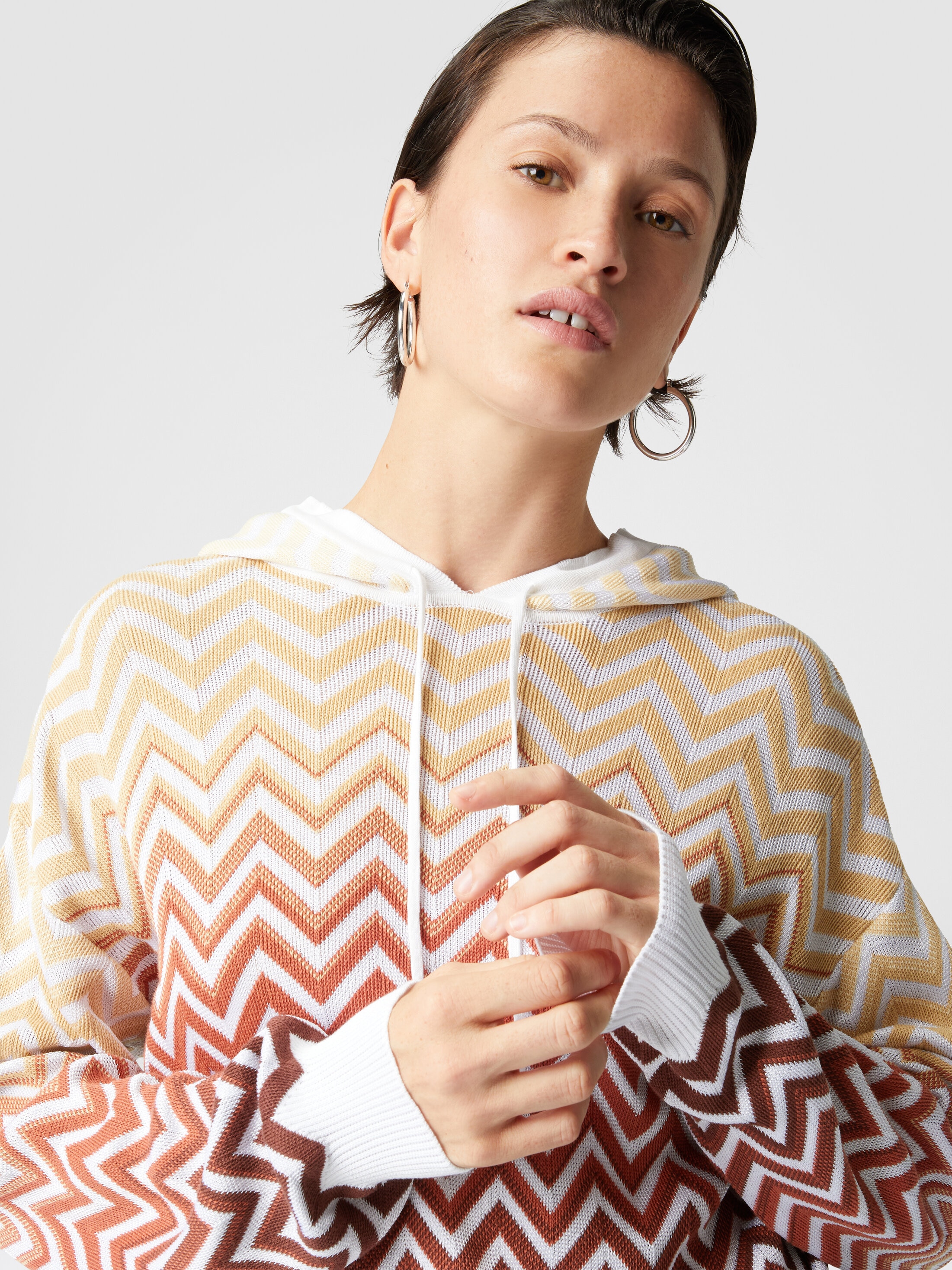 MISSONI 売れ筋商品|||ミッソーニ パーカー・スウェットシャツ アウター レディース Sweatshirts Pink 楽天市場】ミッソーニ（スウェット・トレーナー｜トップス