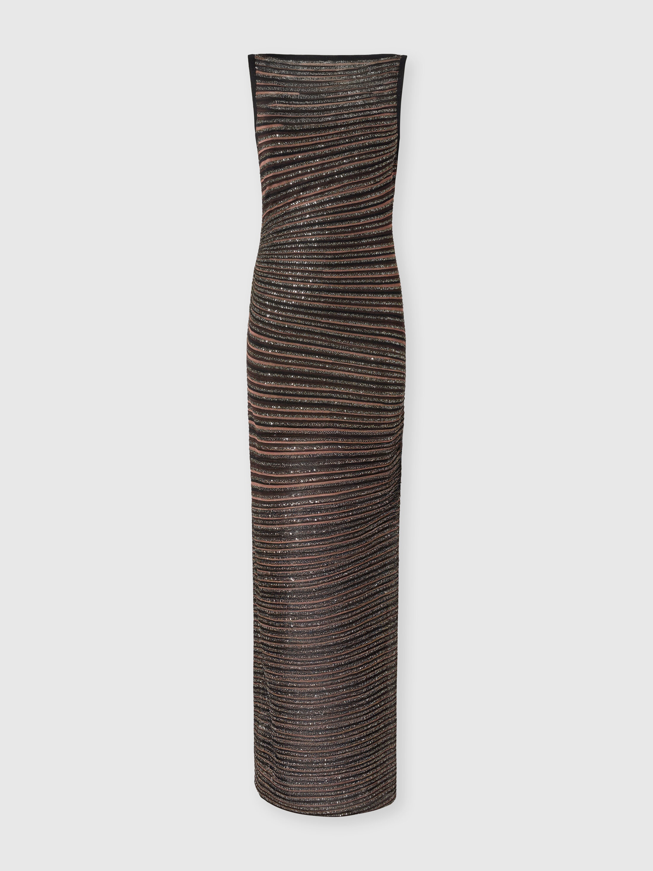 Missoni Long Dress With Boat Neck In Brown