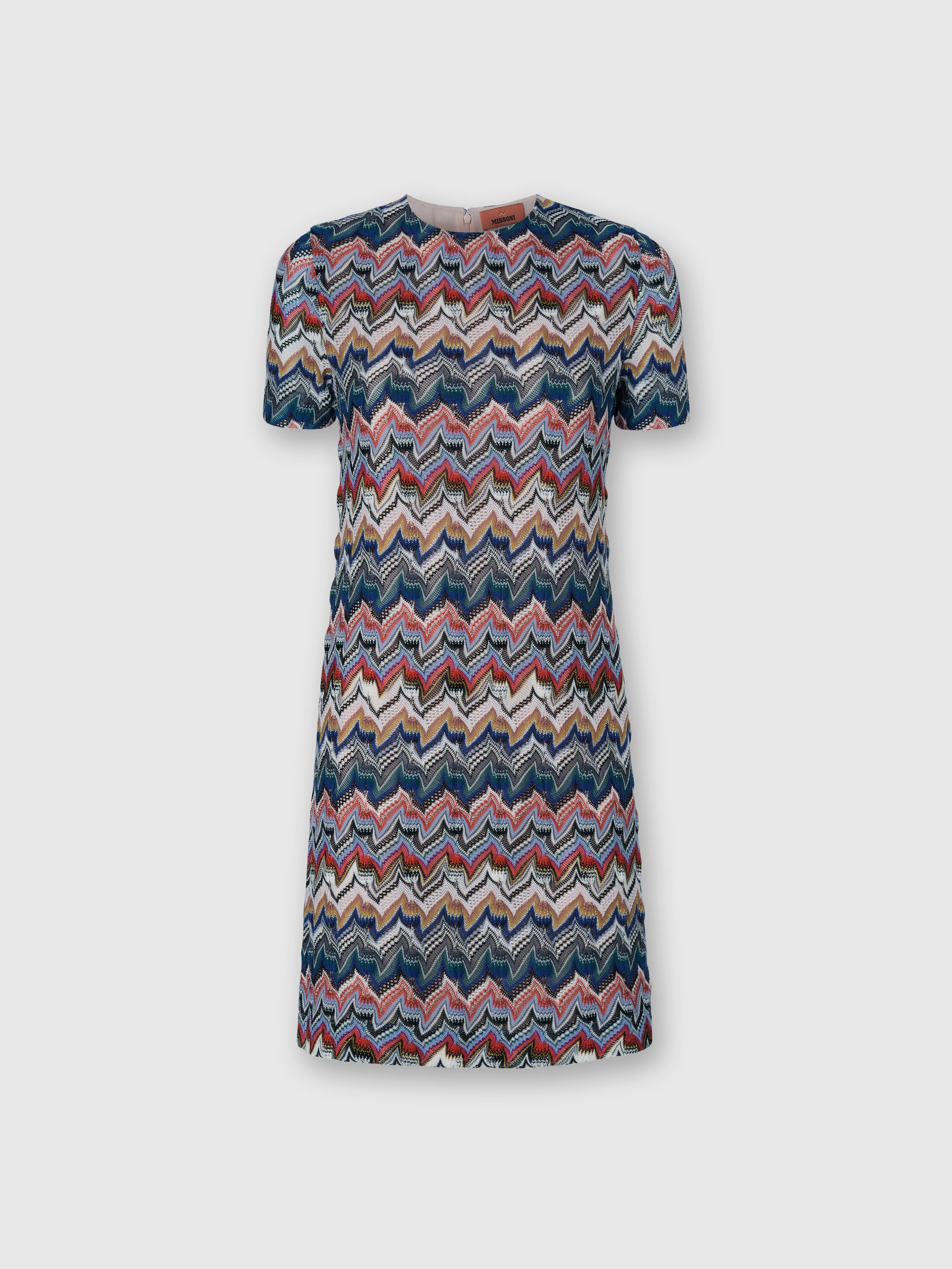 Missoni Short Dress With Half Sleeves In Embroidered Lace In Multi