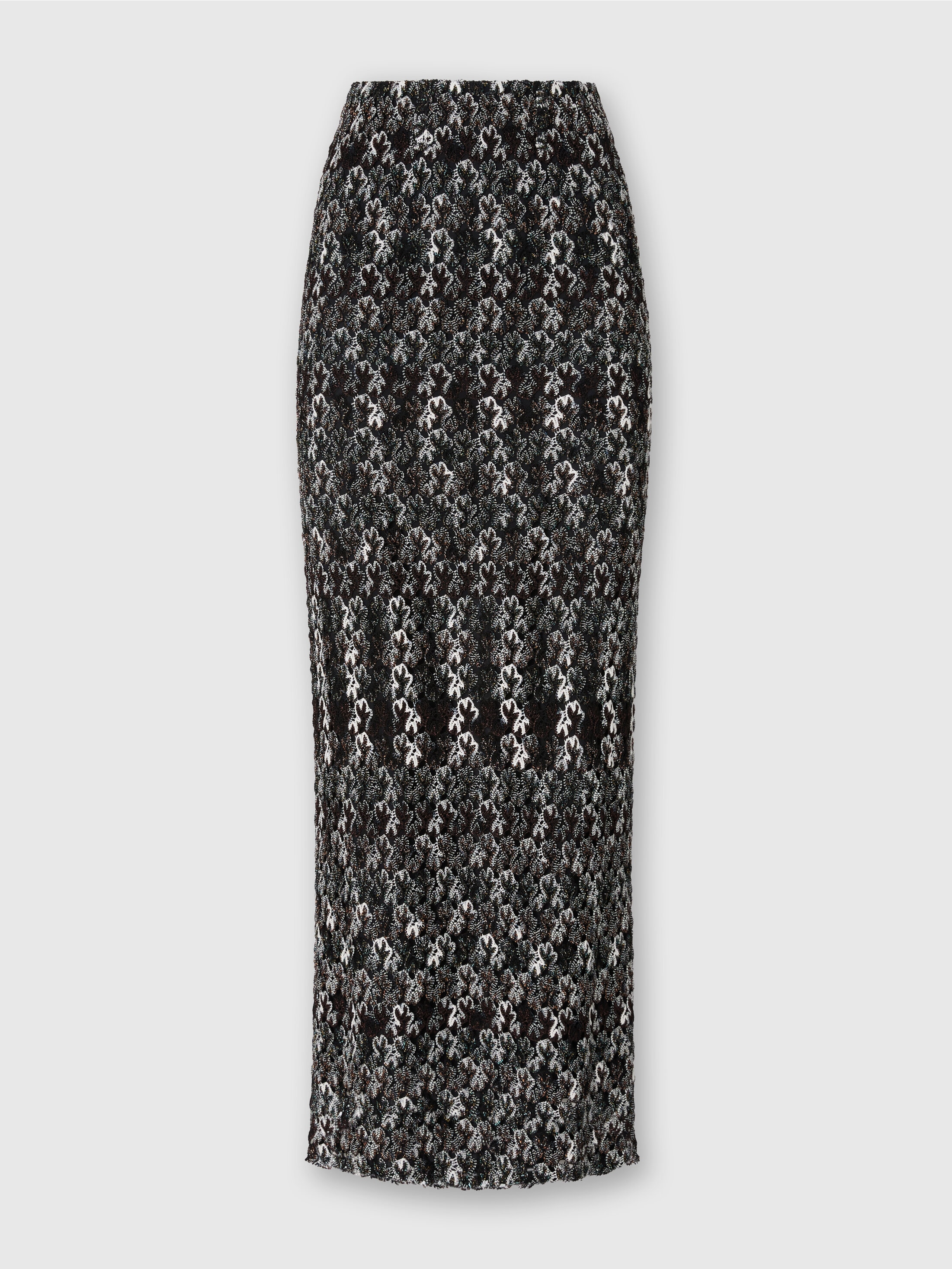 Missoni Long Pencil Skirt In Embroidered Lace In Black