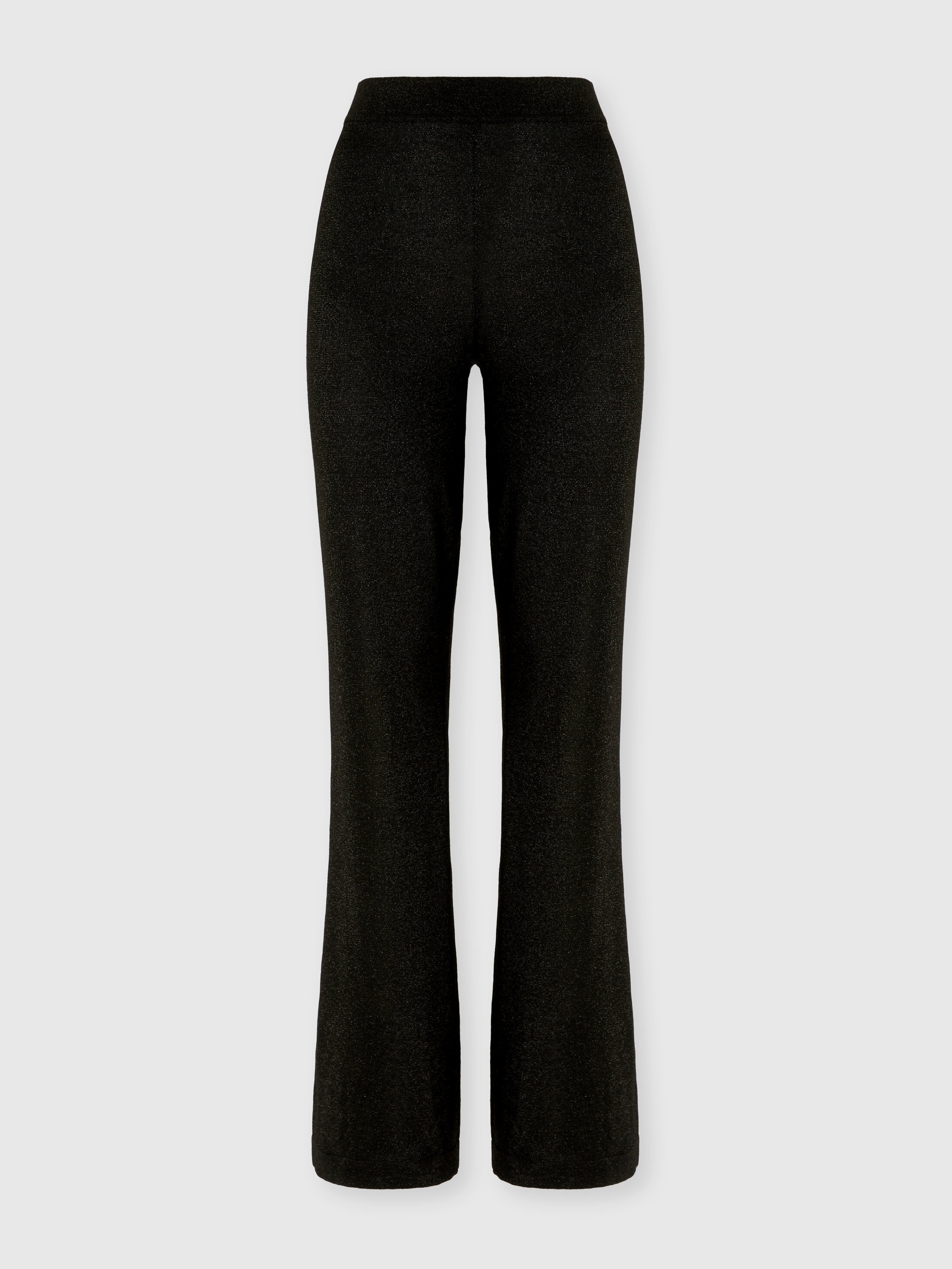 Missoni Straight Long Pants In Chevron Pattern In Black