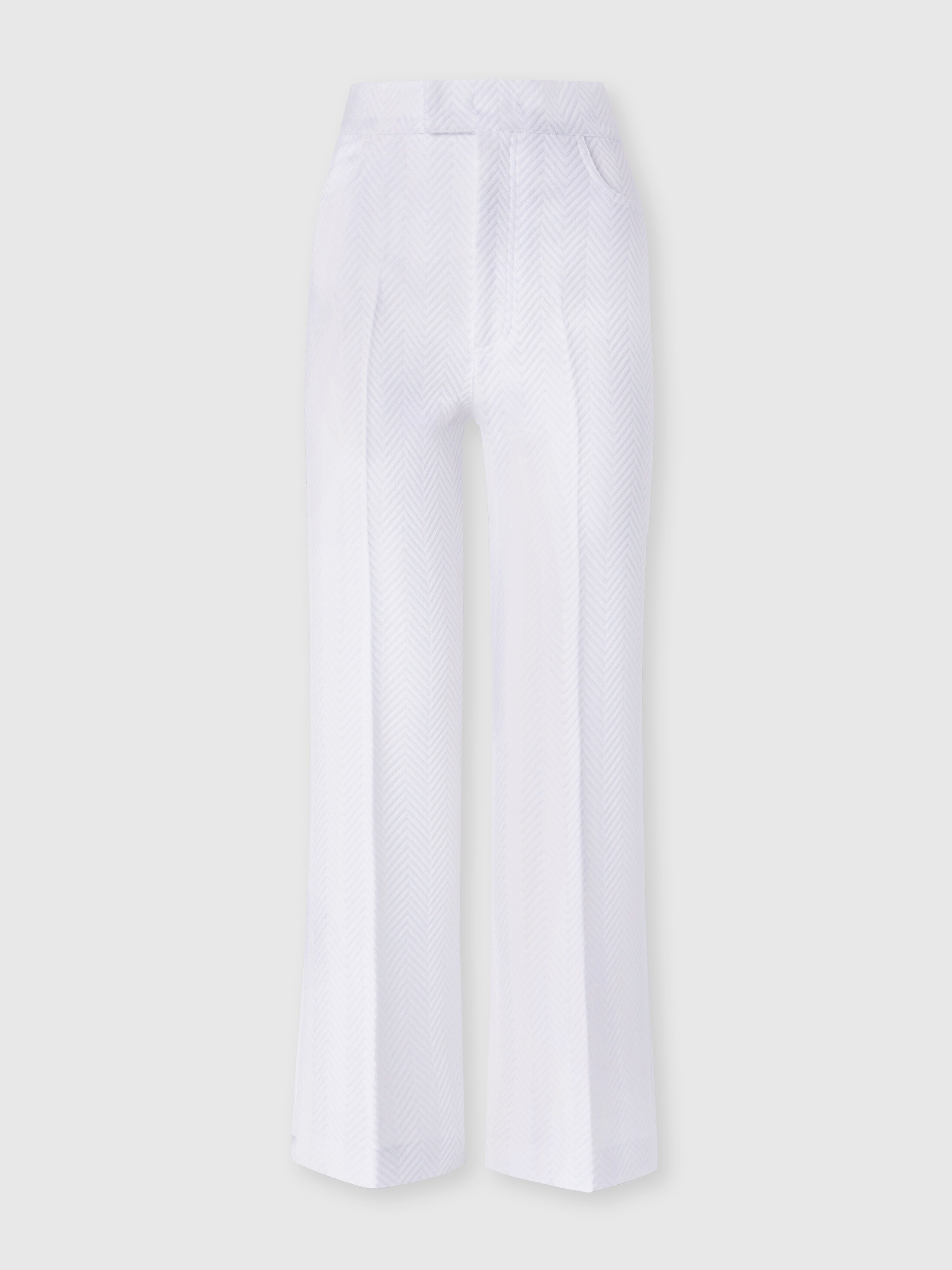 Missoni Tailored Pants With Zigzag Pattern In White