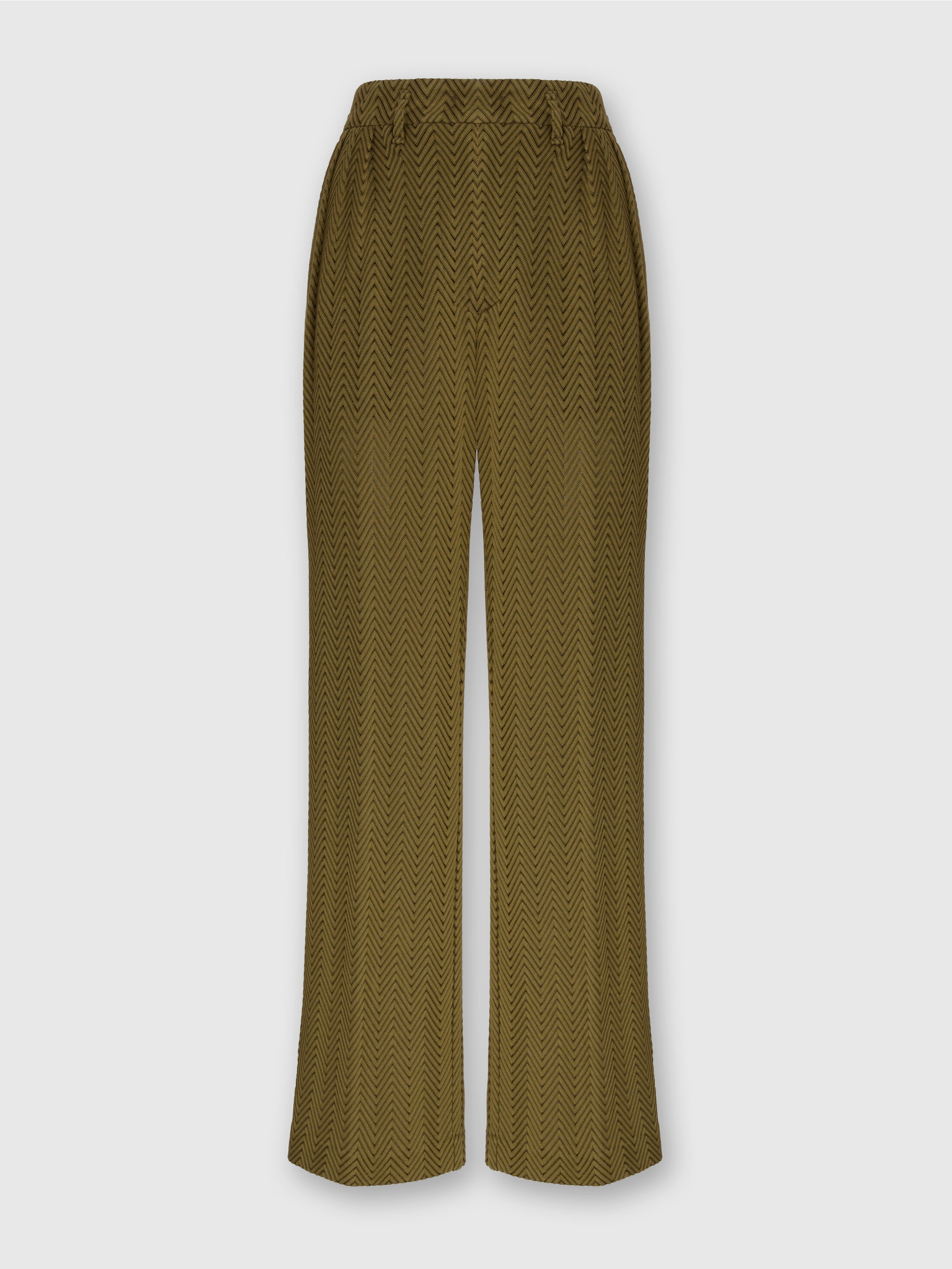 Missoni Tailored Pants With Zigzag Pattern In Green