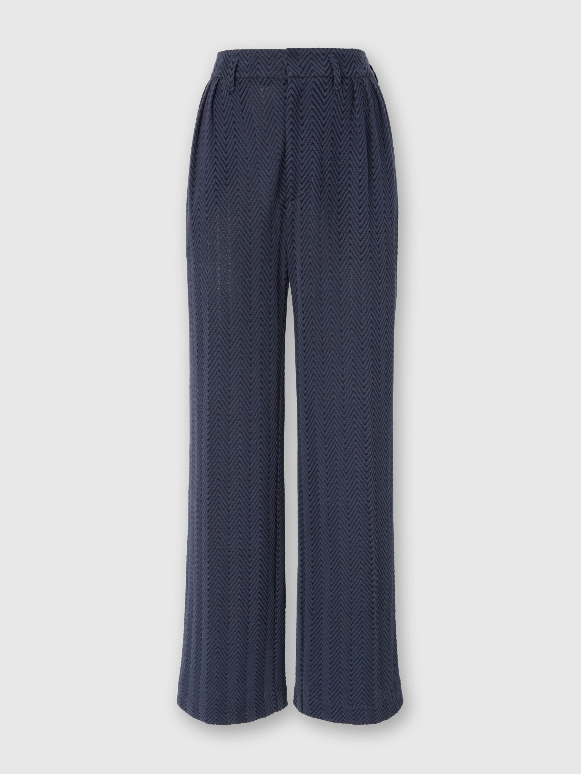 Missoni Tailored Pants With Zigzag Pattern In Blue