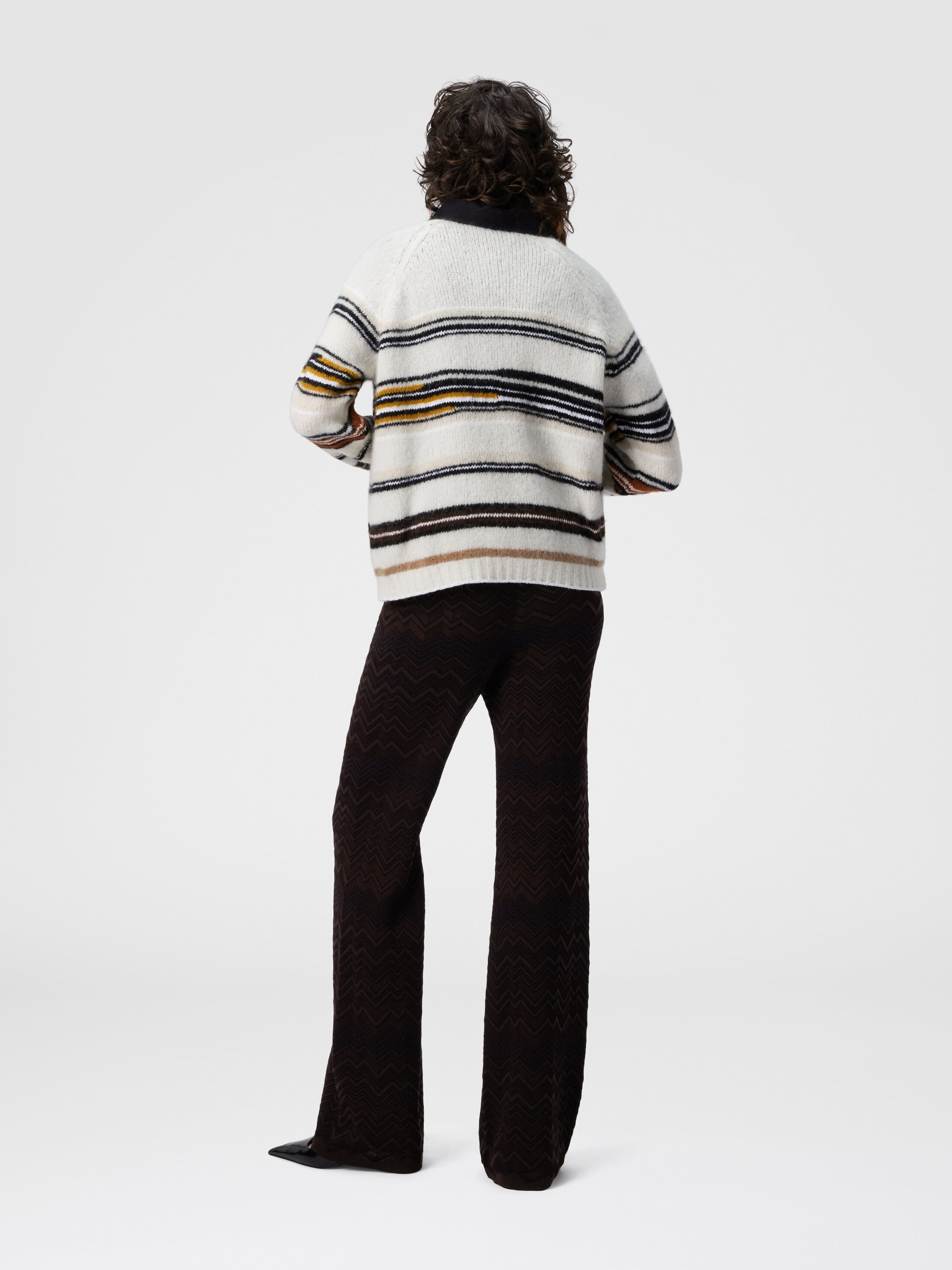 パンツ Missoni Black Chevron Viscose Cotton Flare Pants パンツ Missoni Black Chevron Viscose Cotton Flare Pants