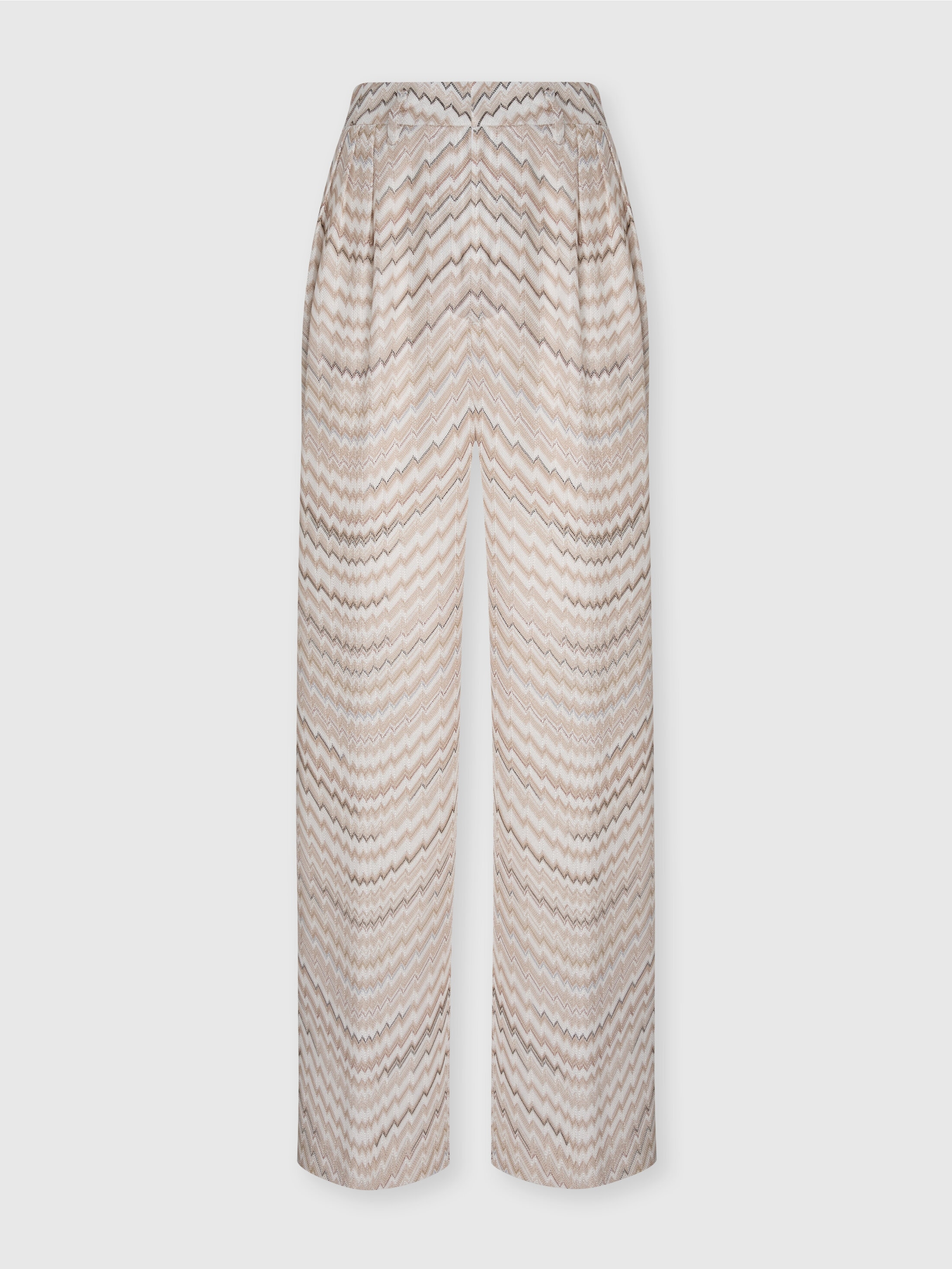 Missoni Mid-rise Tailored Pants With Zigzag Pattern In White