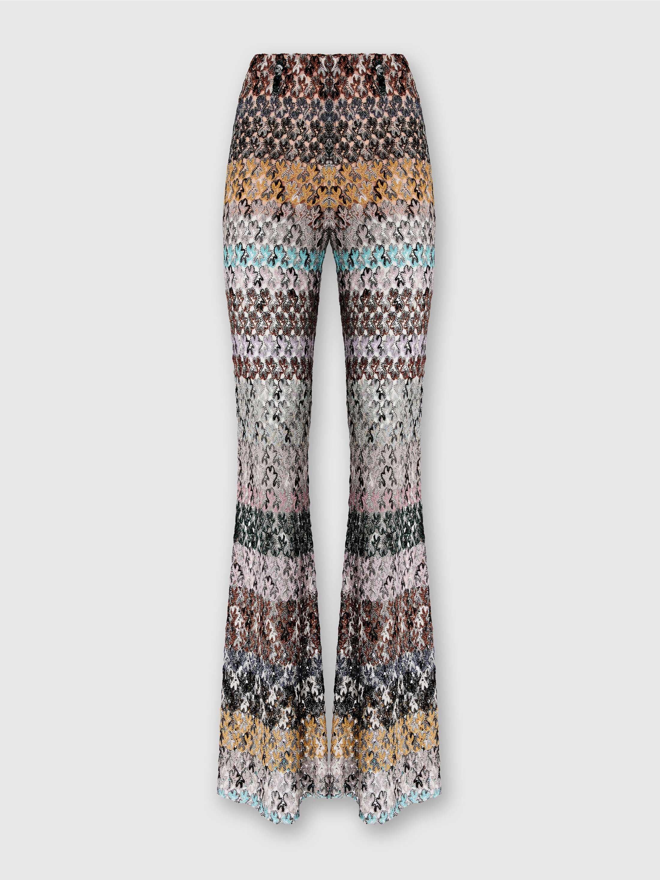 Missoni Striped Metallic-knit Trousers In Multi